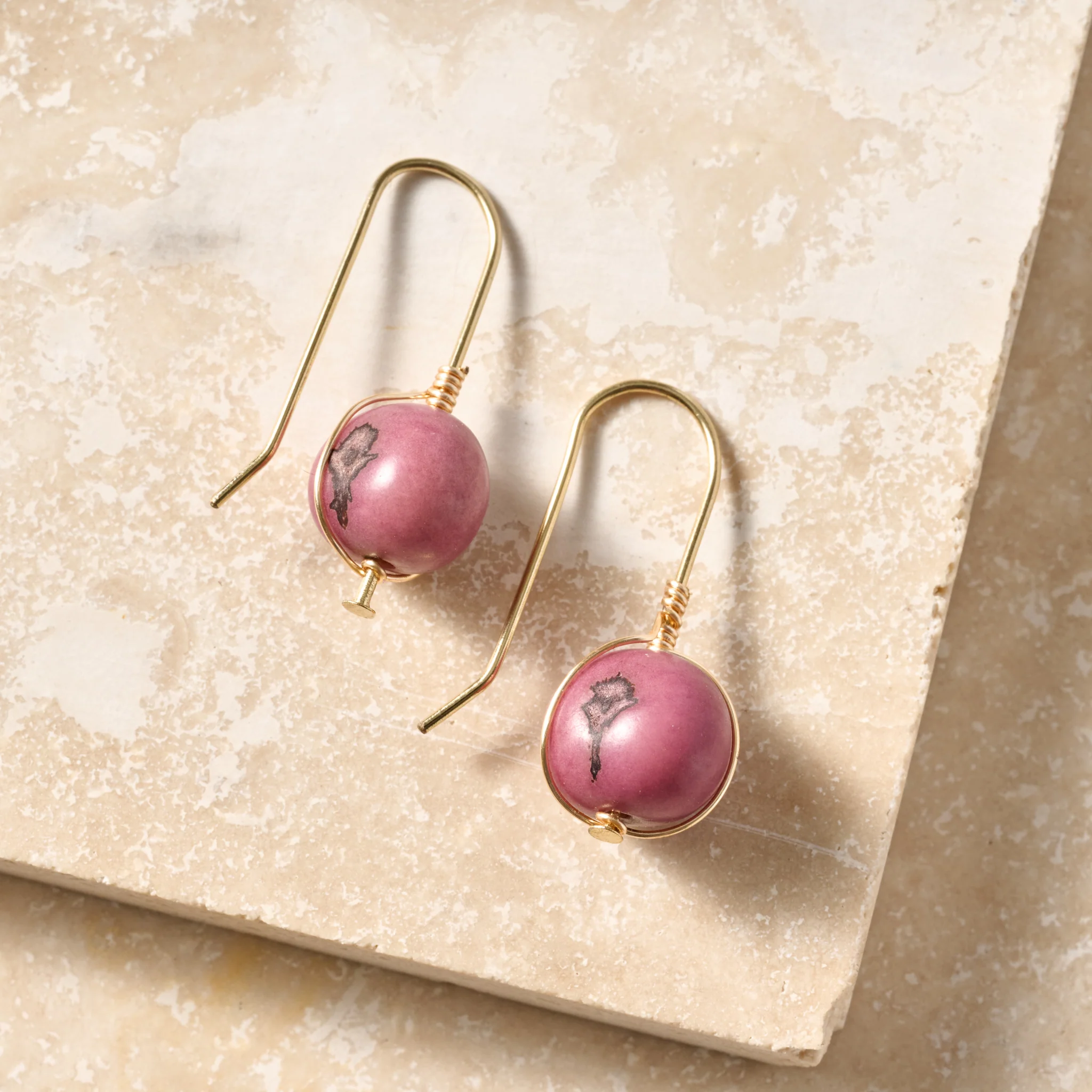 Lavender Seed Earrings - Image 2