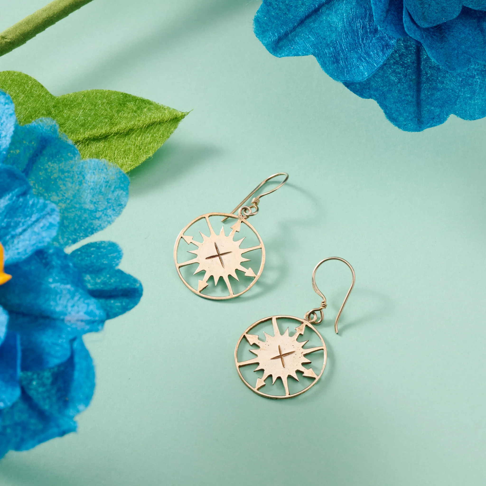 Lazimpat Compass Sun Earrings - Image 3