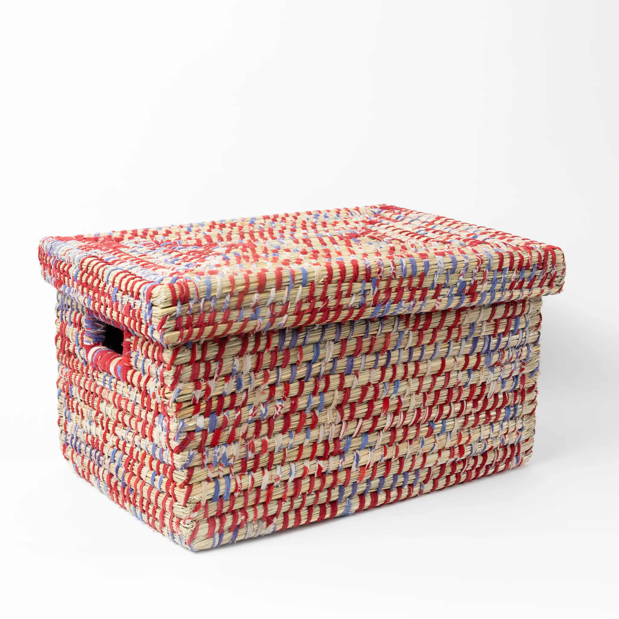 Lidded Sari Storage Basket 10.5H - Image 5