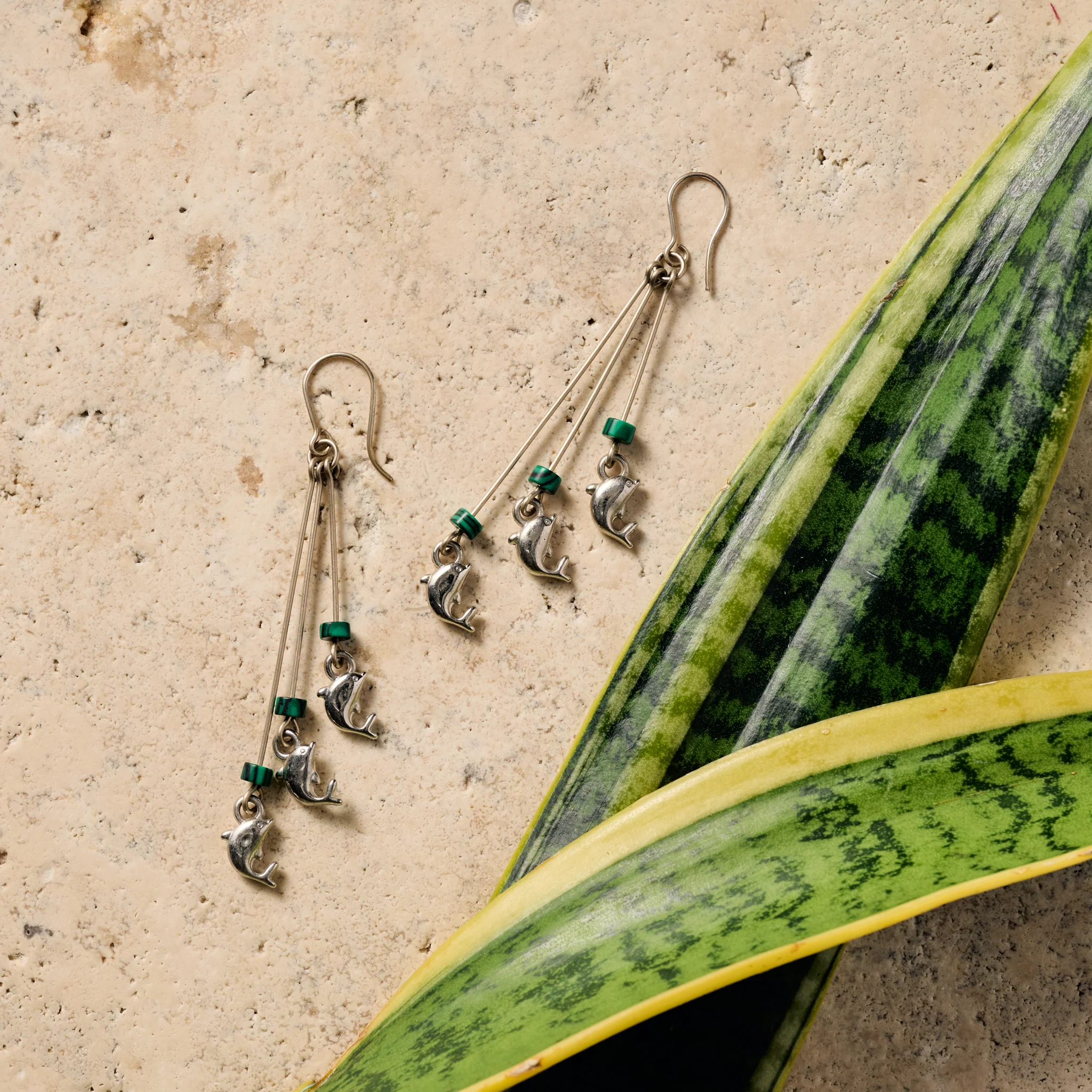 Mancora Dolphin Dangle Earrings - Image 3