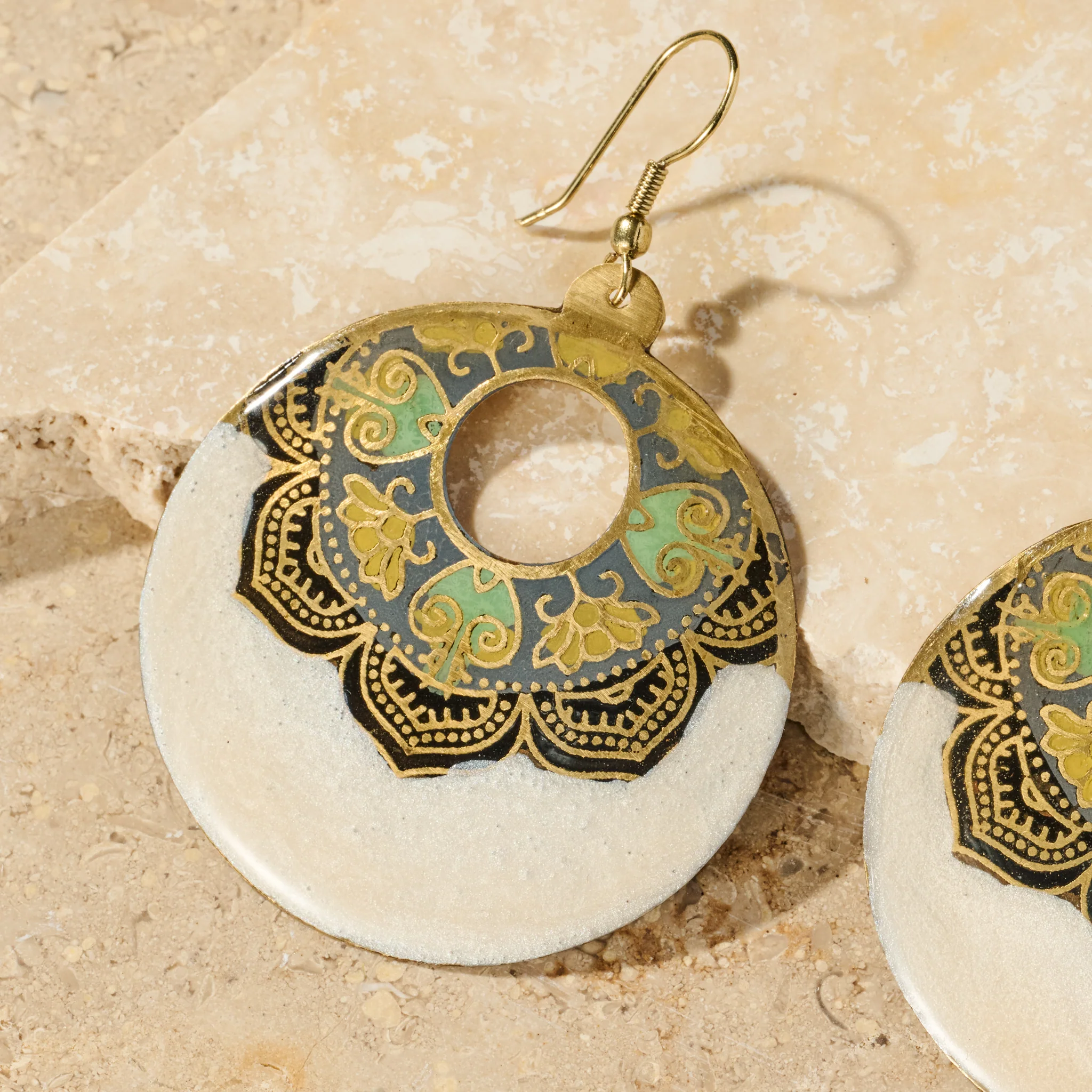 Mandir Enamel Earrings - Image 3