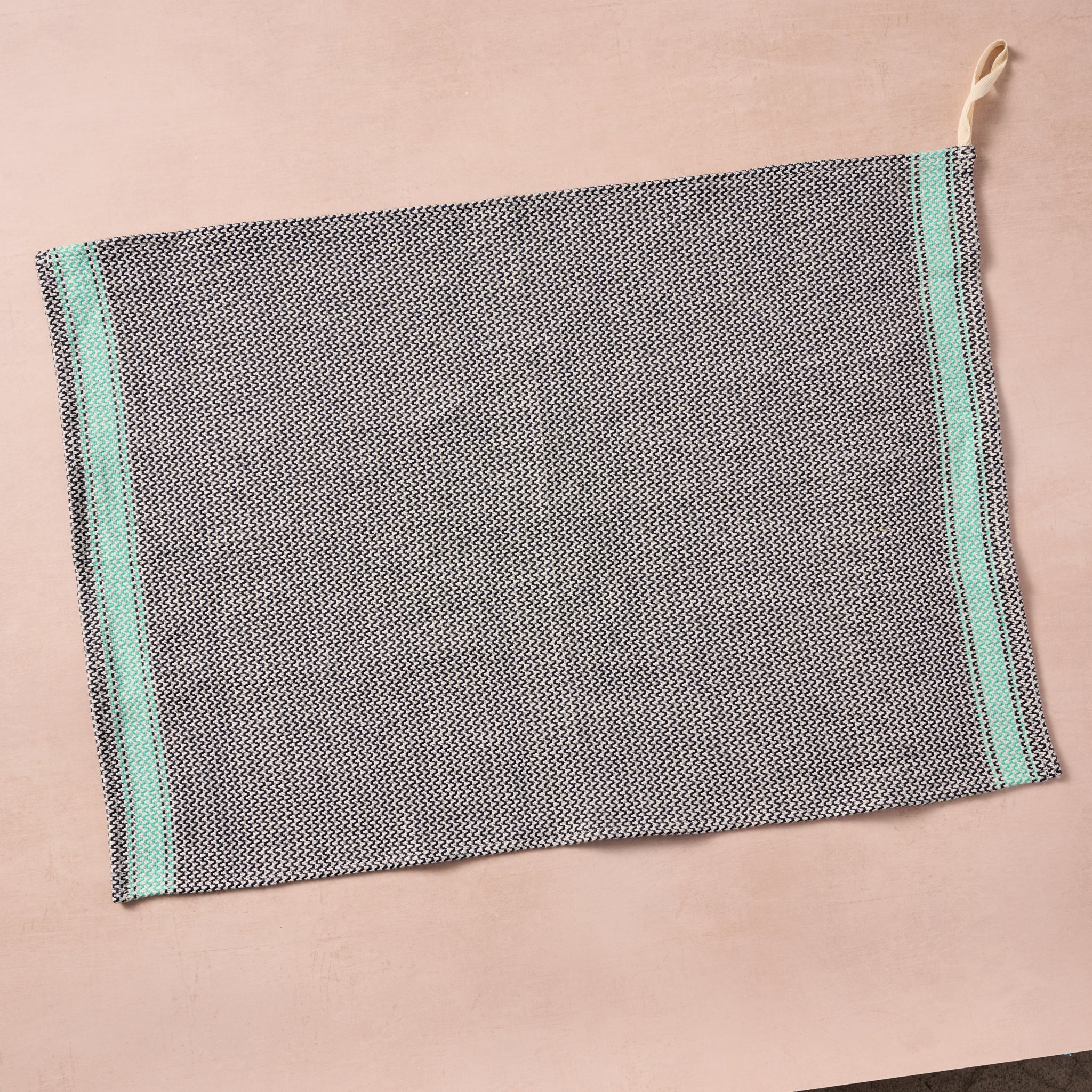 Matbakh Cotton Tea Towel - Blue with Aqua - Image 3