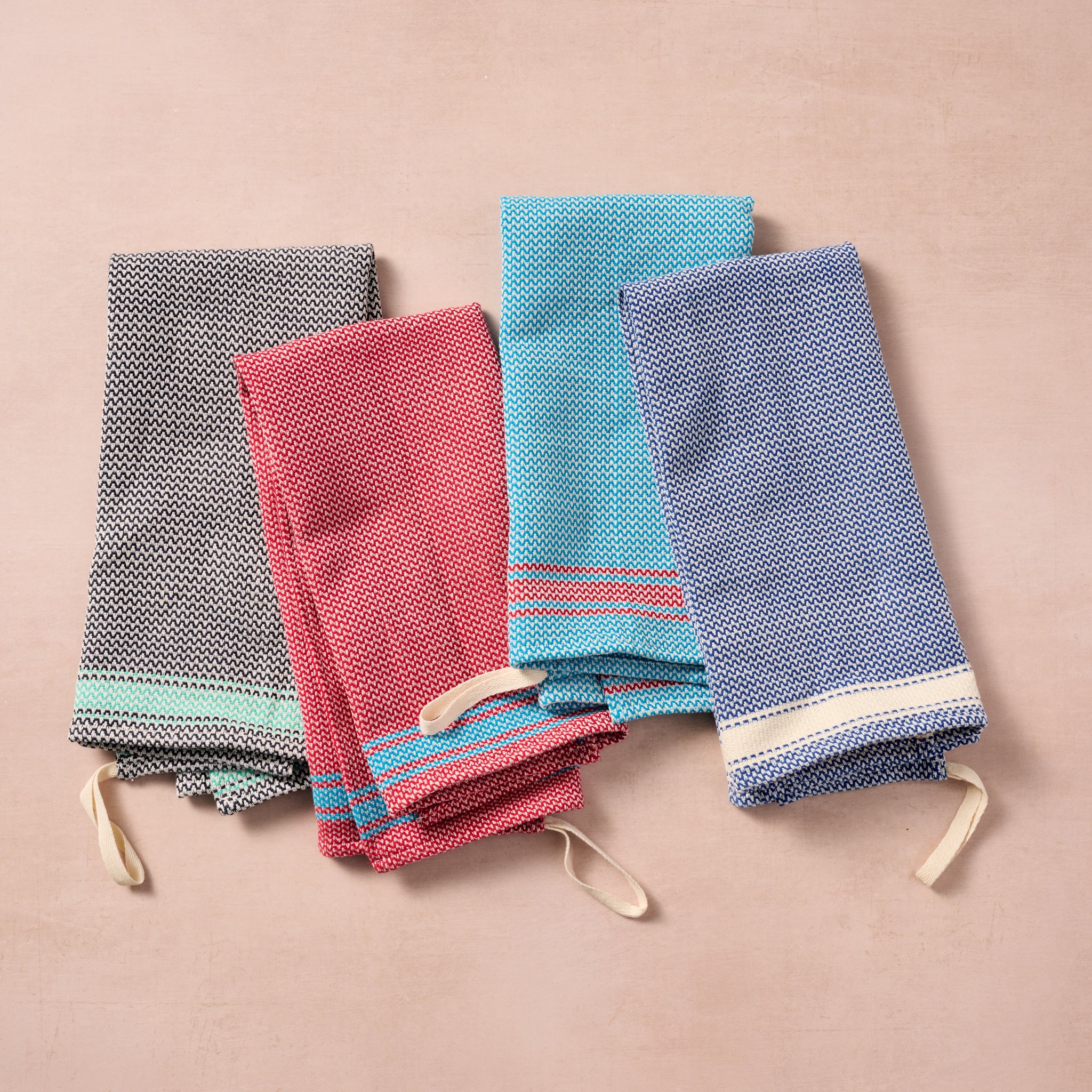 Matbakh Cotton Tea Towel - Blue with Aqua - Image 4
