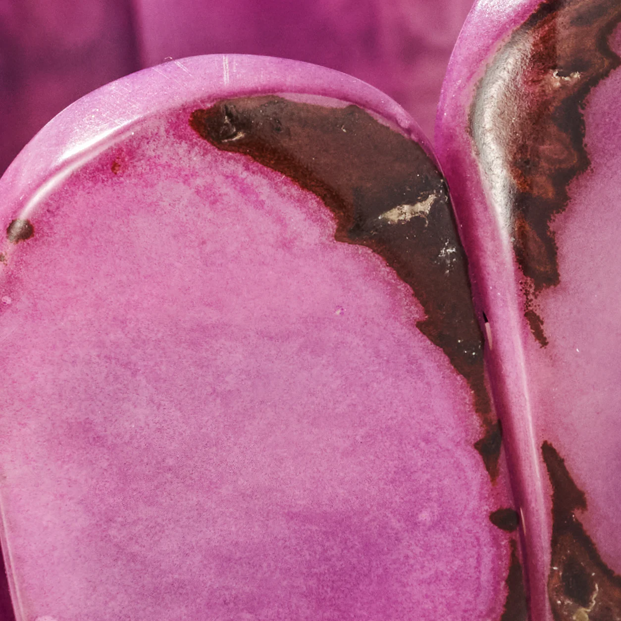 Mauve Tagua Stretch Cuff Bracelet - Image 4