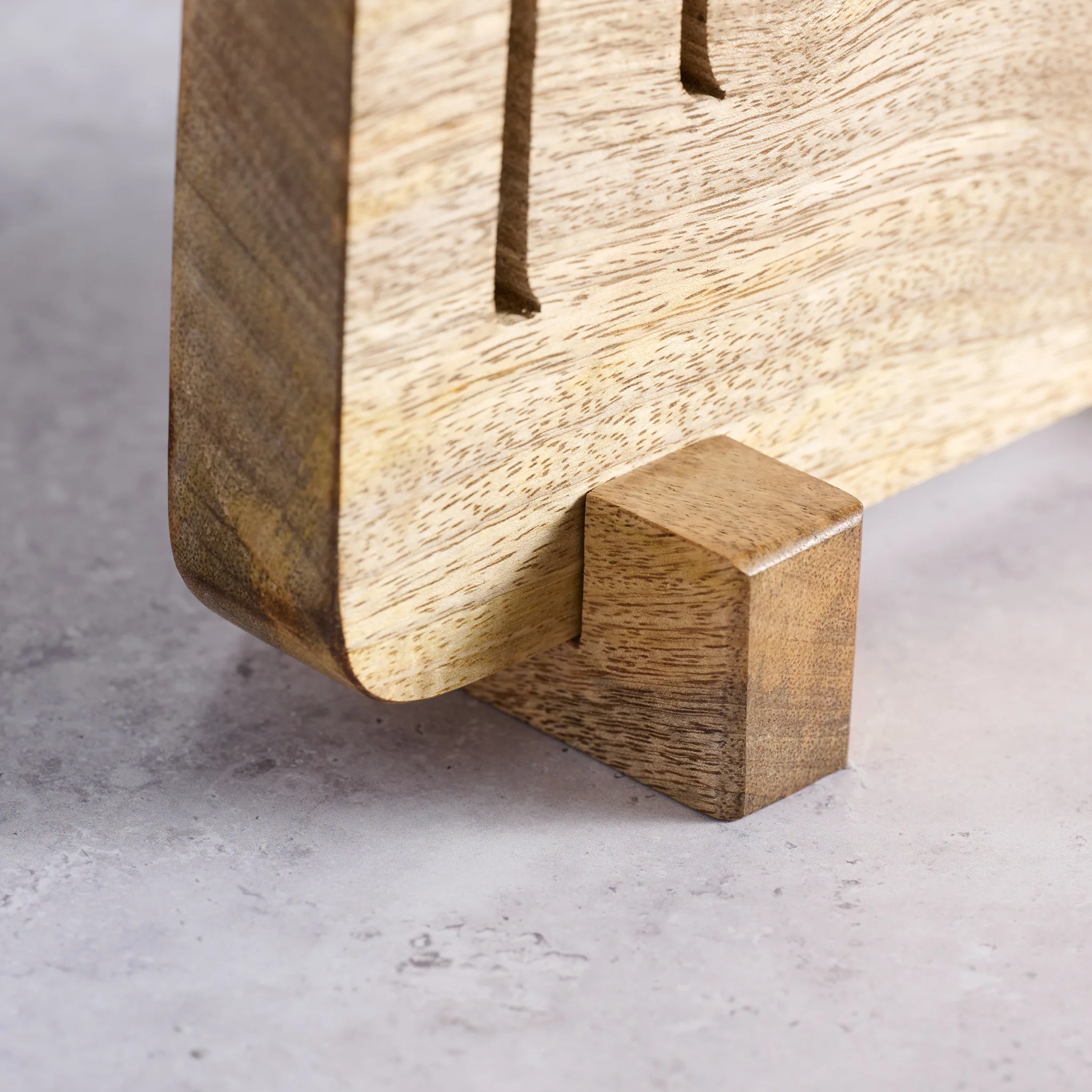 Modern Mango Wood Menorah - Image 4