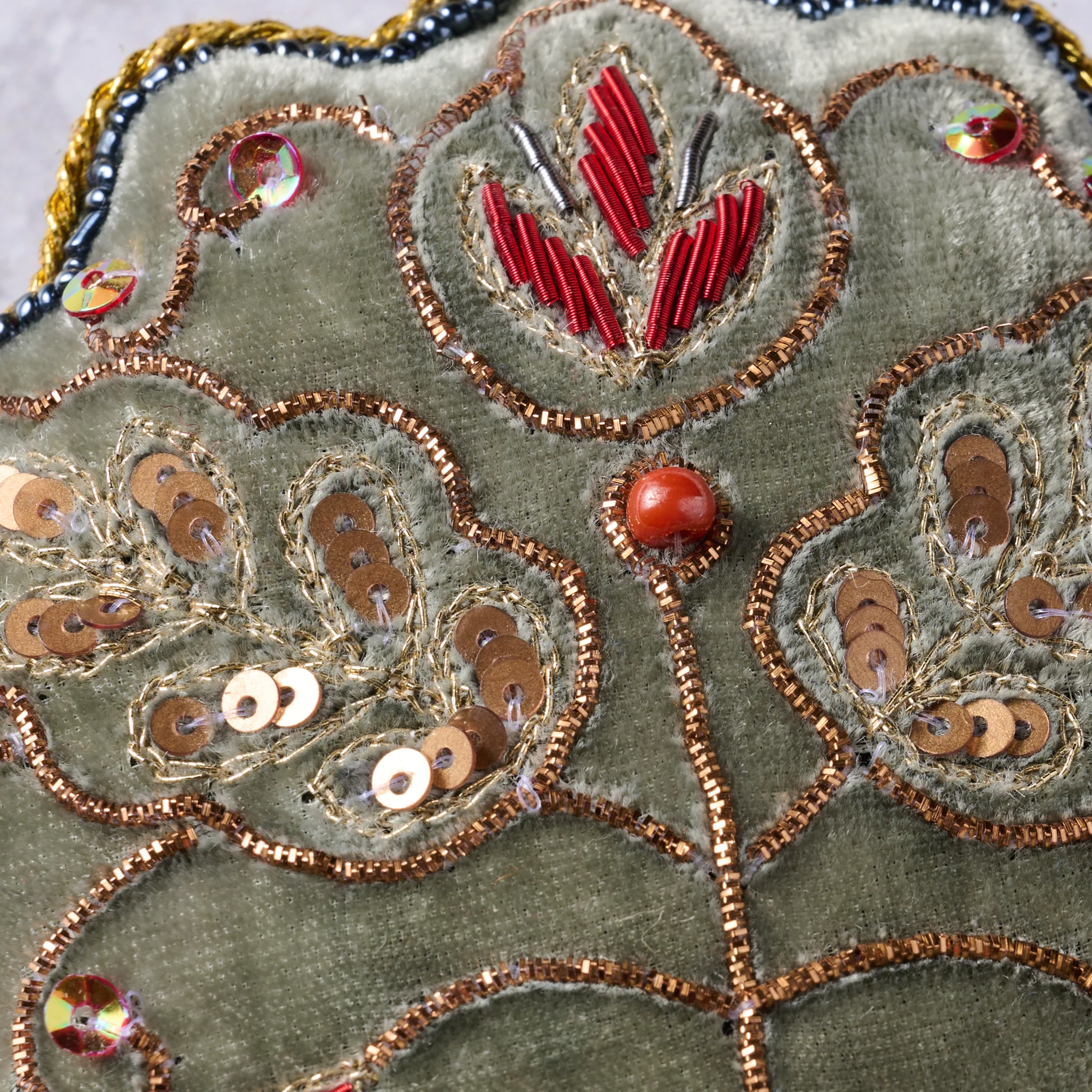 Modern Victorian Embroidered Ornament - Image 2
