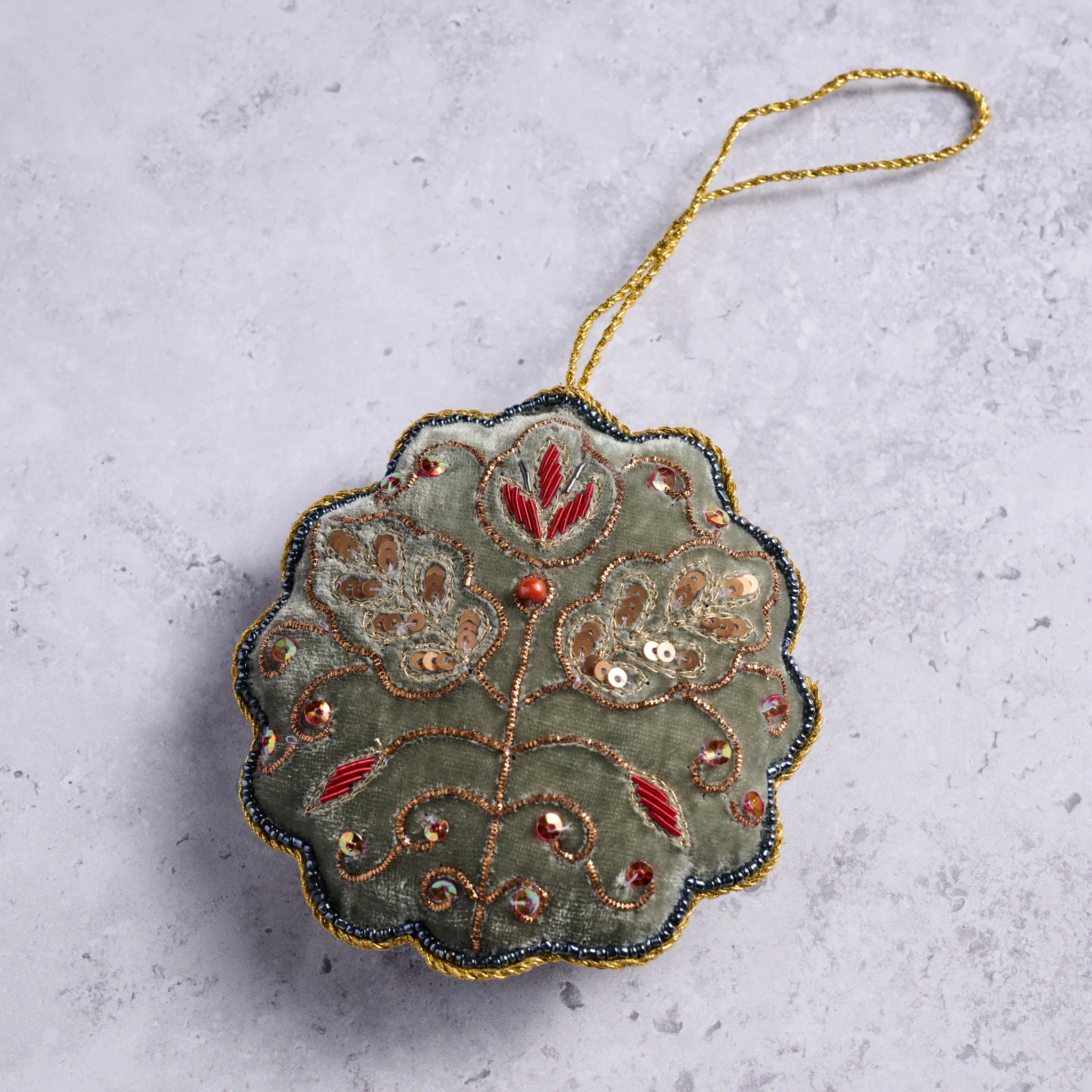 Modern Victorian Embroidered Ornament - Image 3