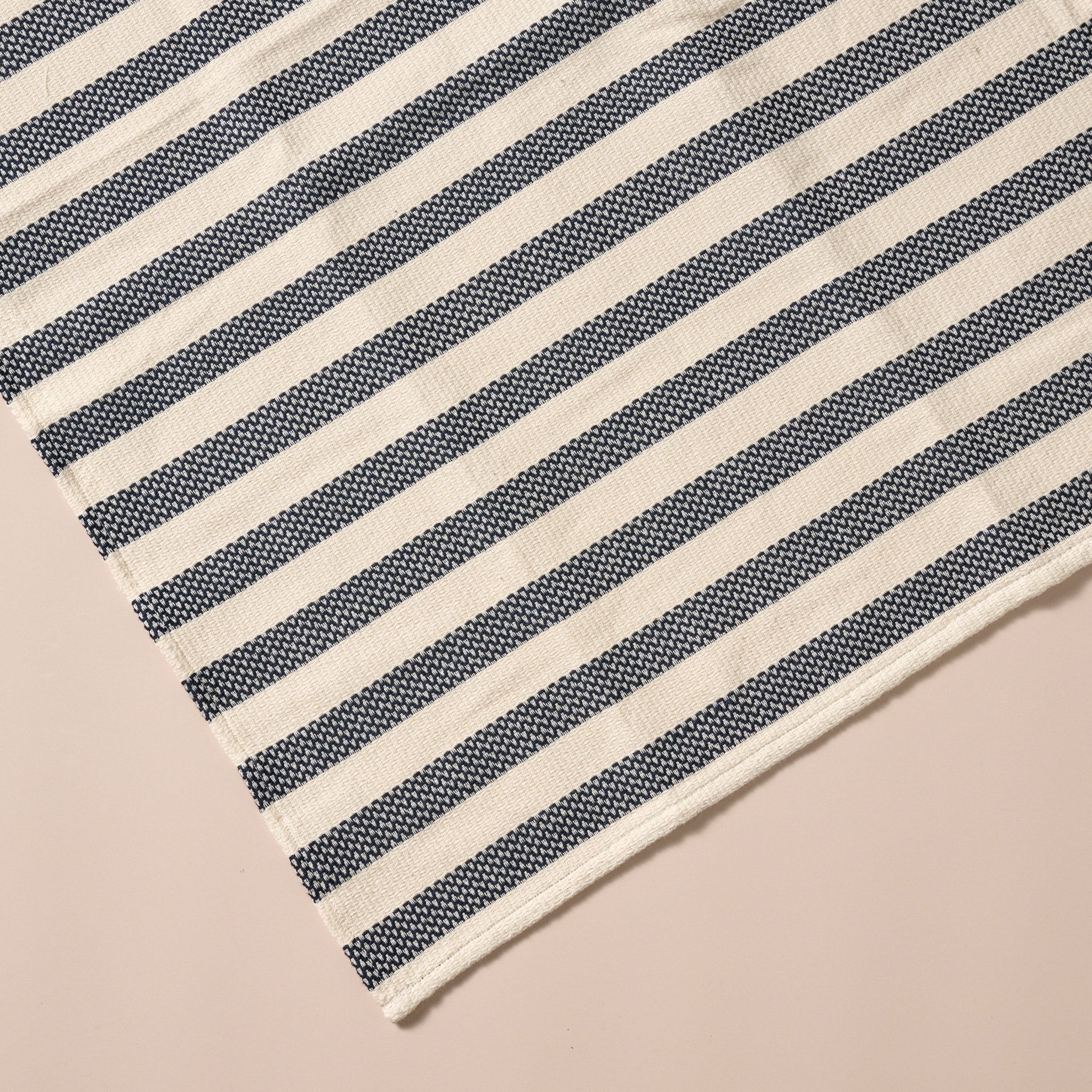 Multi-Striped Cream Black Tea Towel Set - Image 3