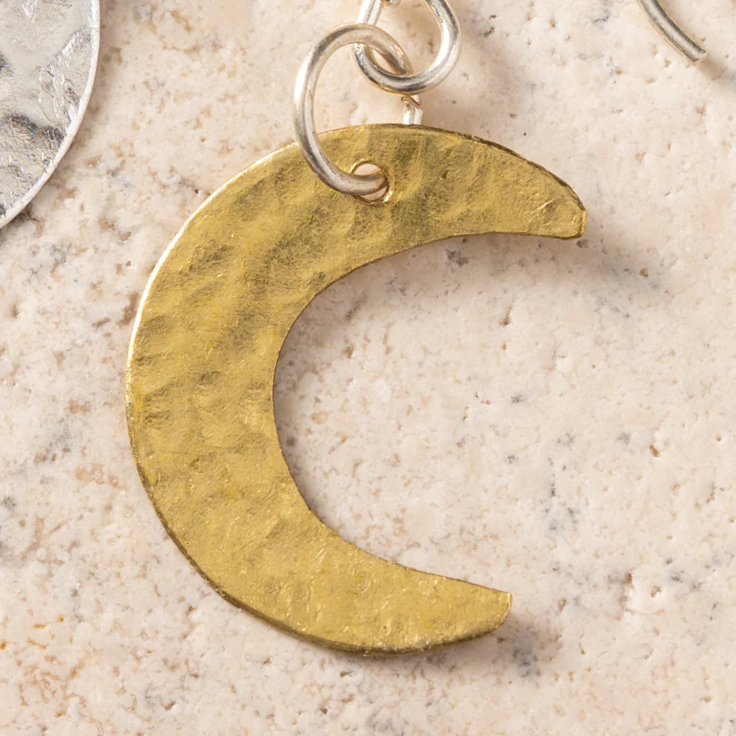Nova Moons Mixed Metal Earrings - Image 3