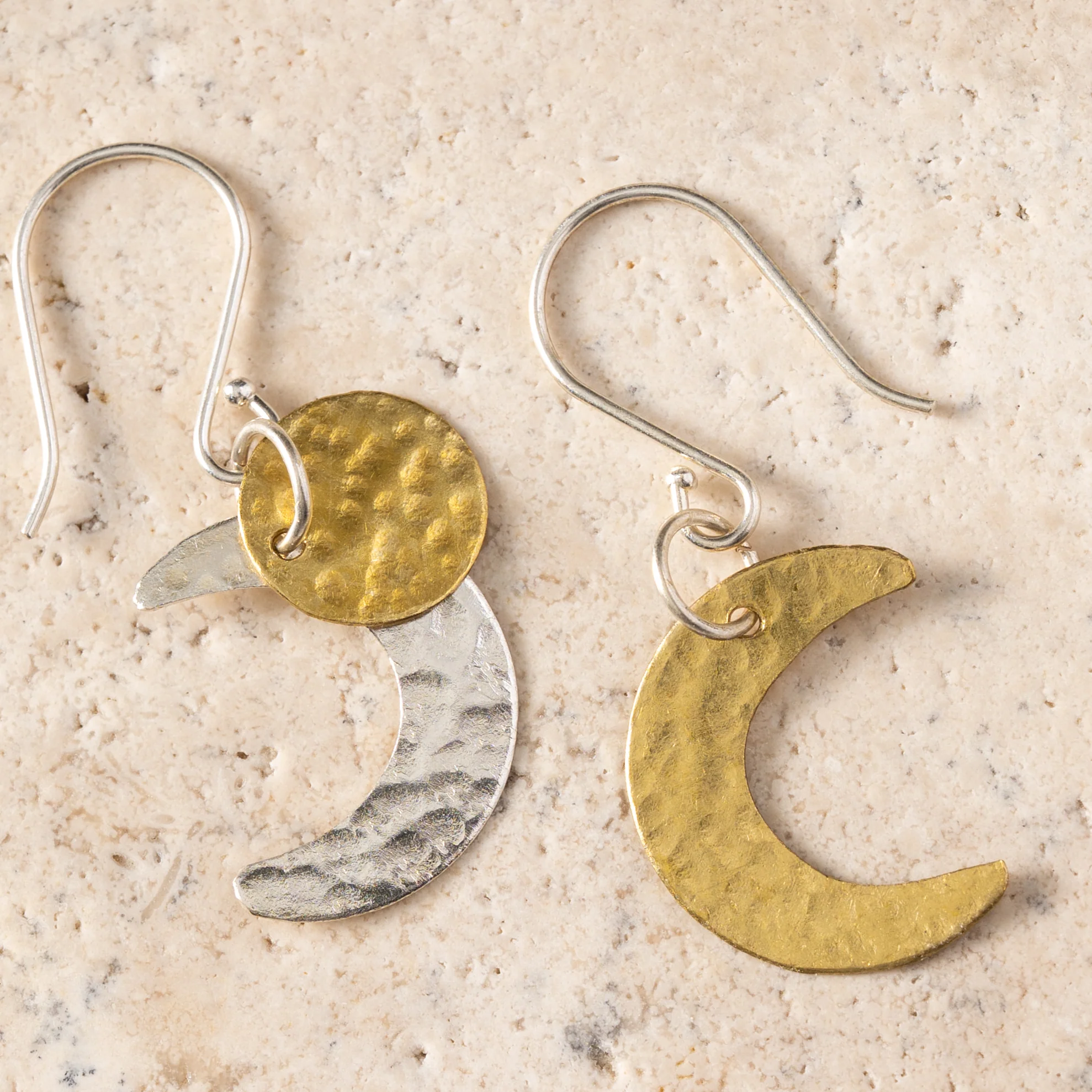 Nova Moons Mixed Metal Earrings - Image 4
