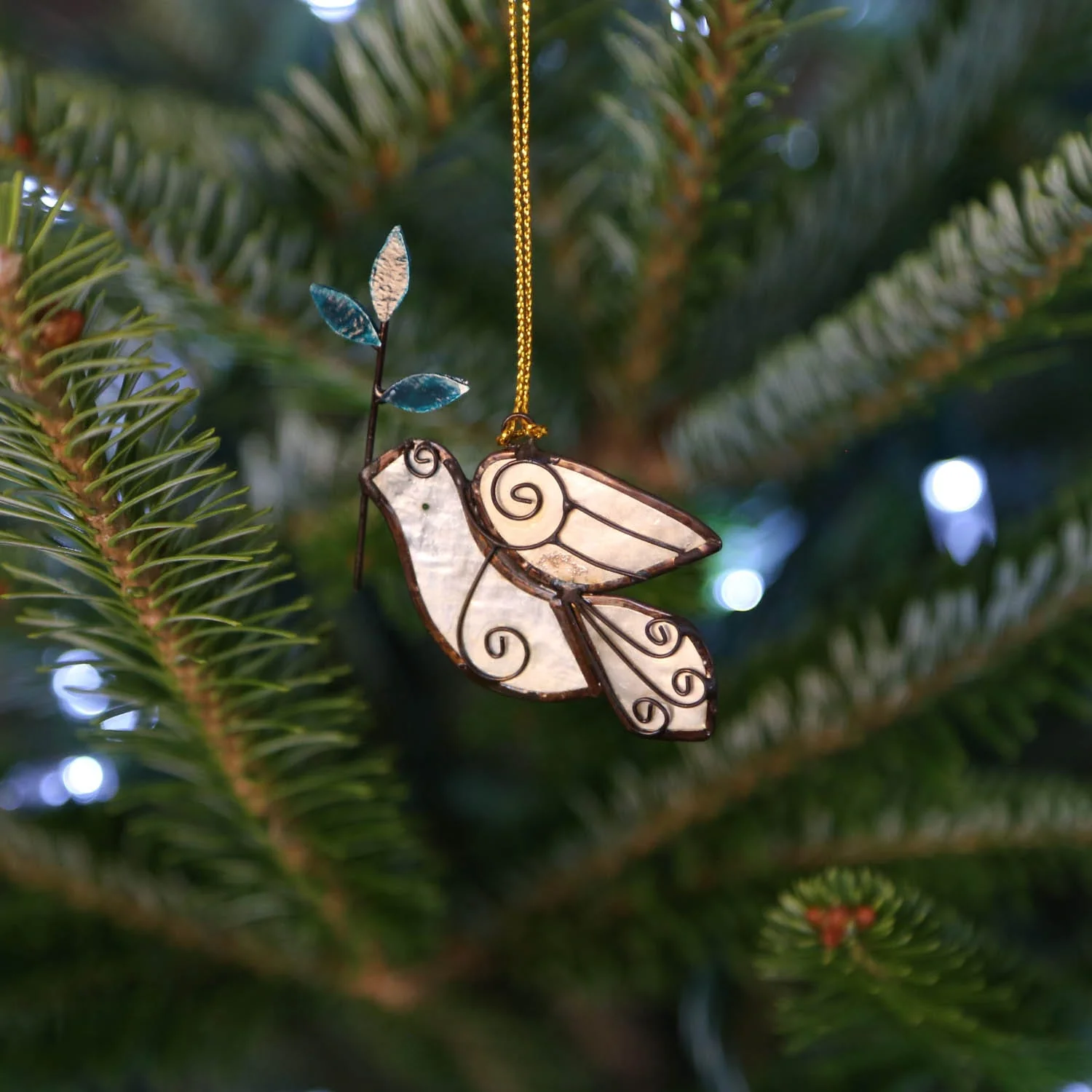 Olive Branch Dove Ornament - Image 2