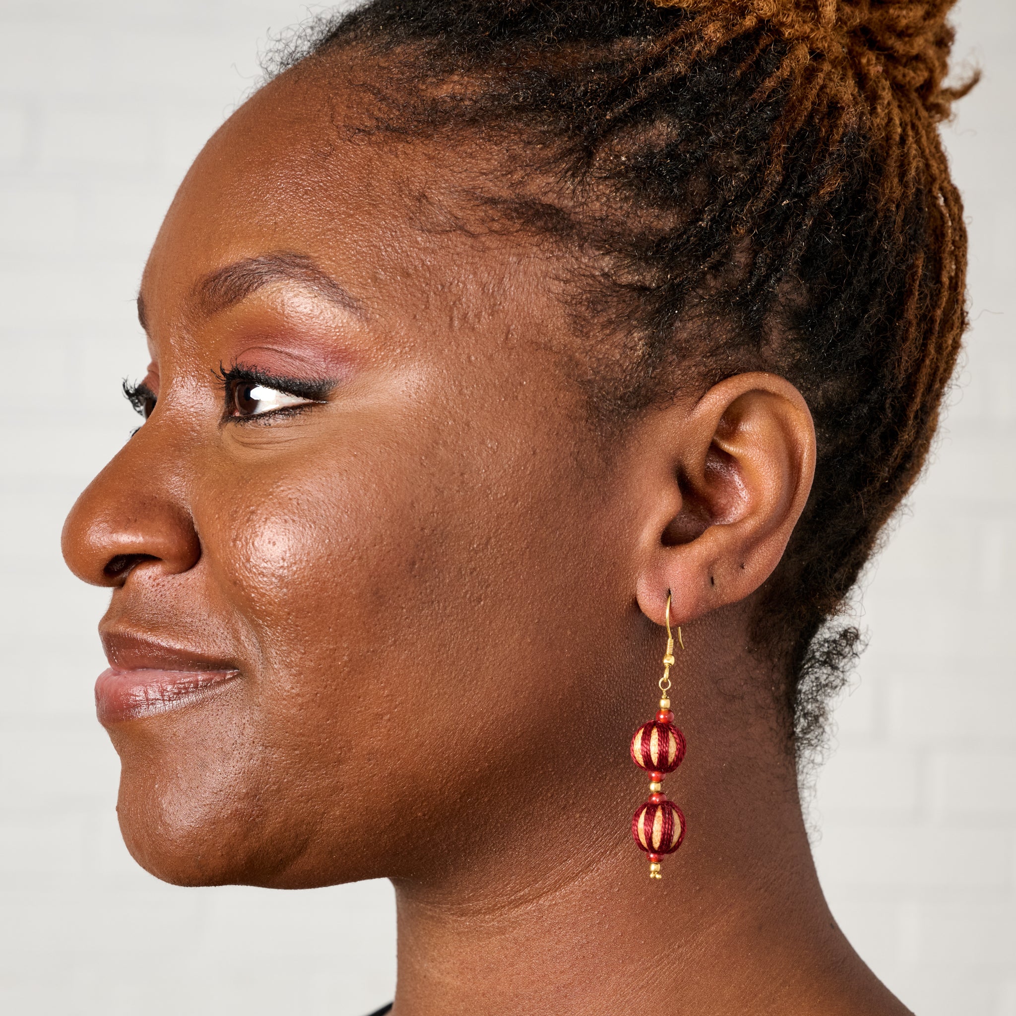Oris Wrapped Wood Drop Earrings - Image 2