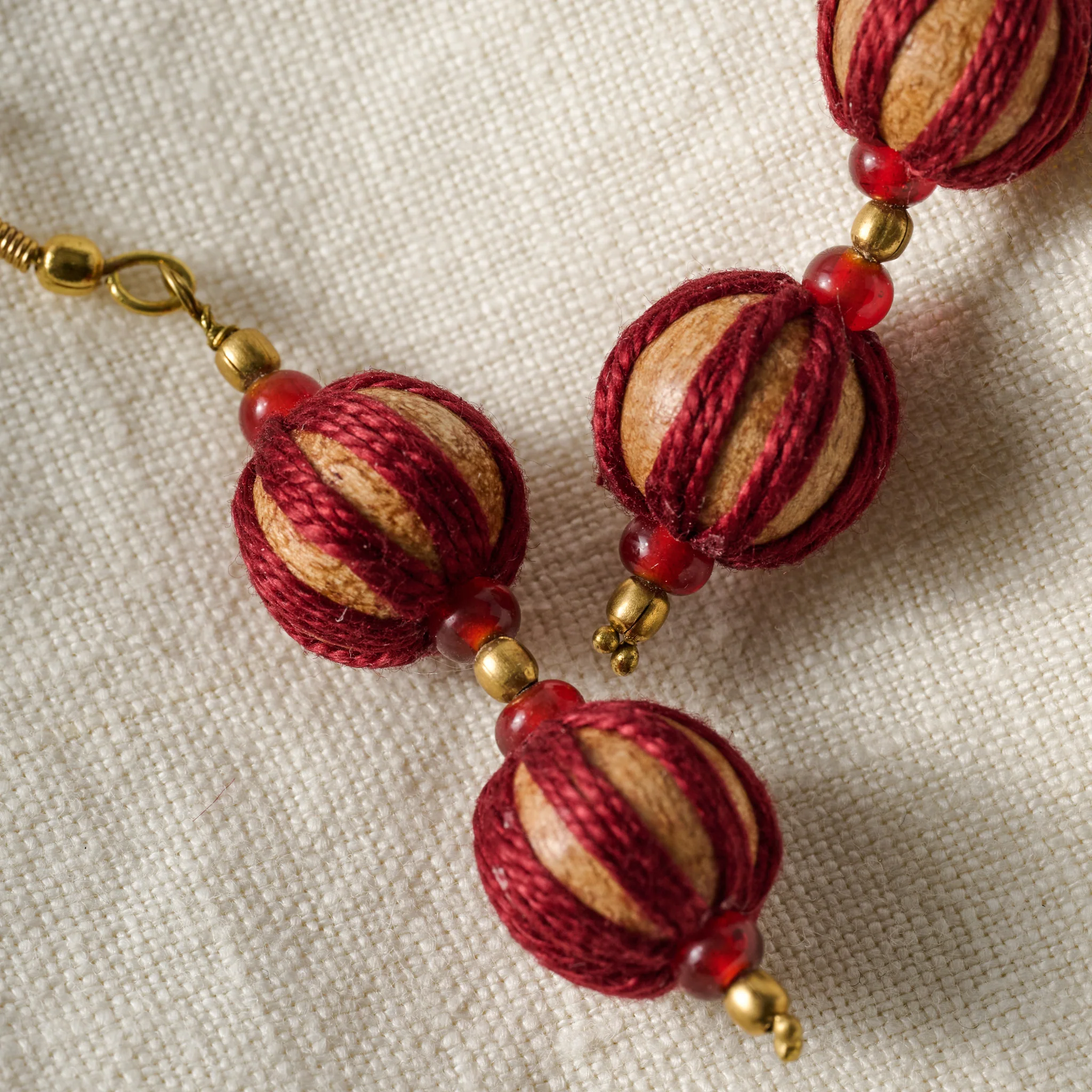 Oris Wrapped Wood Drop Earrings - Image 3
