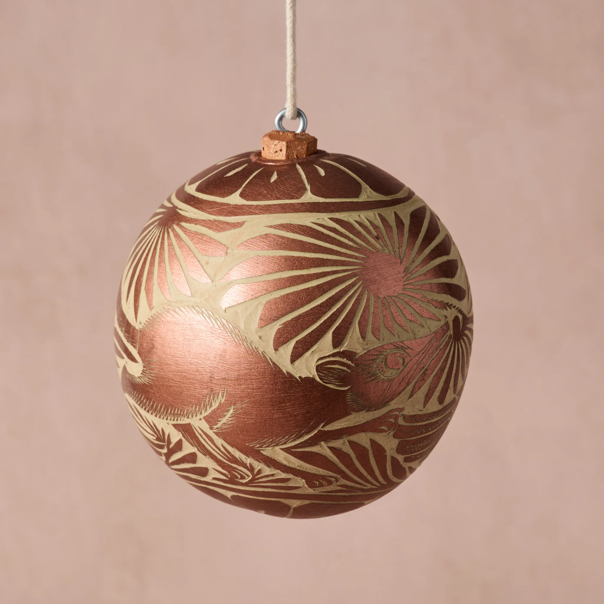 Bronce Etched Ball Ornament - Image 3