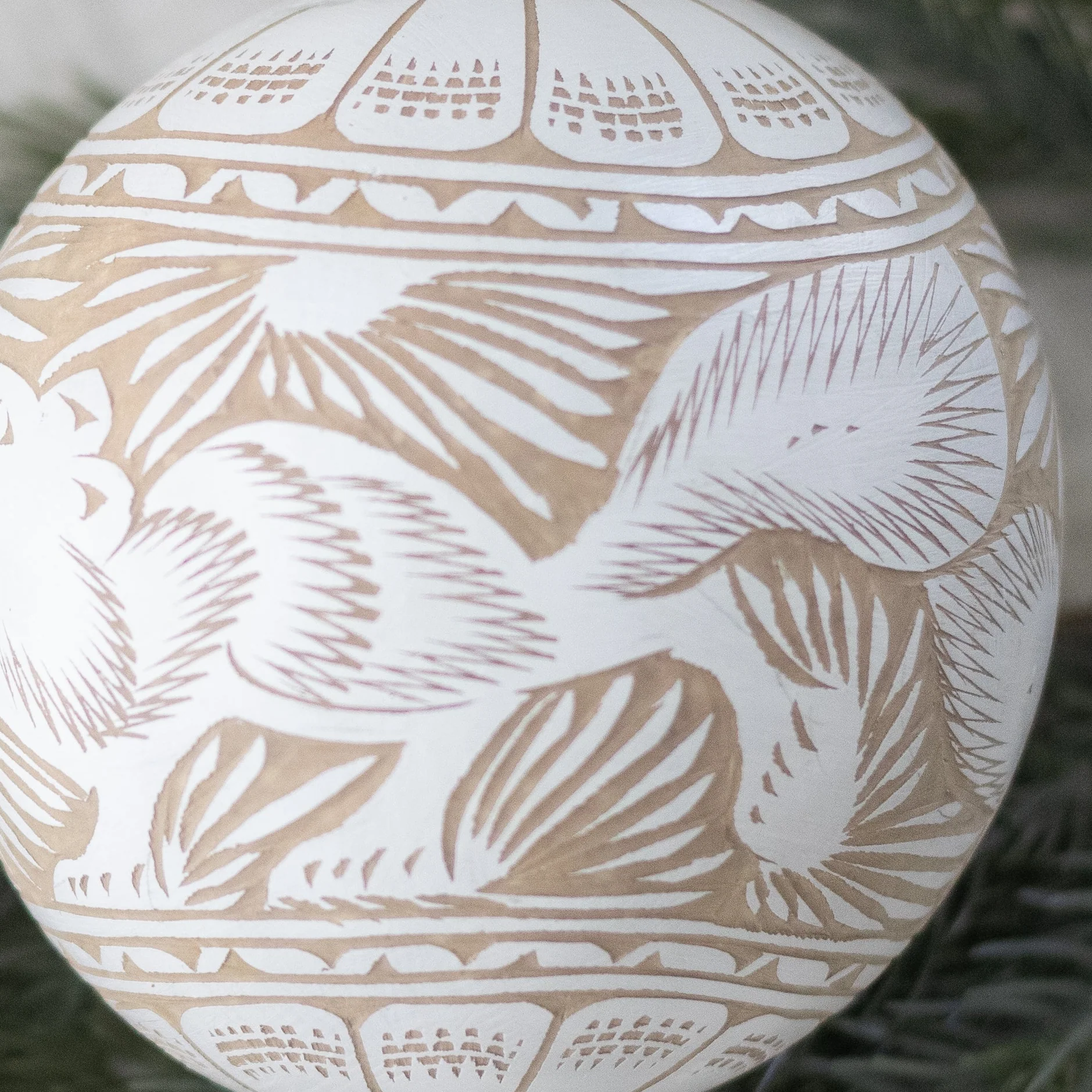 Blanca Etched Ball Ornament - Image 3