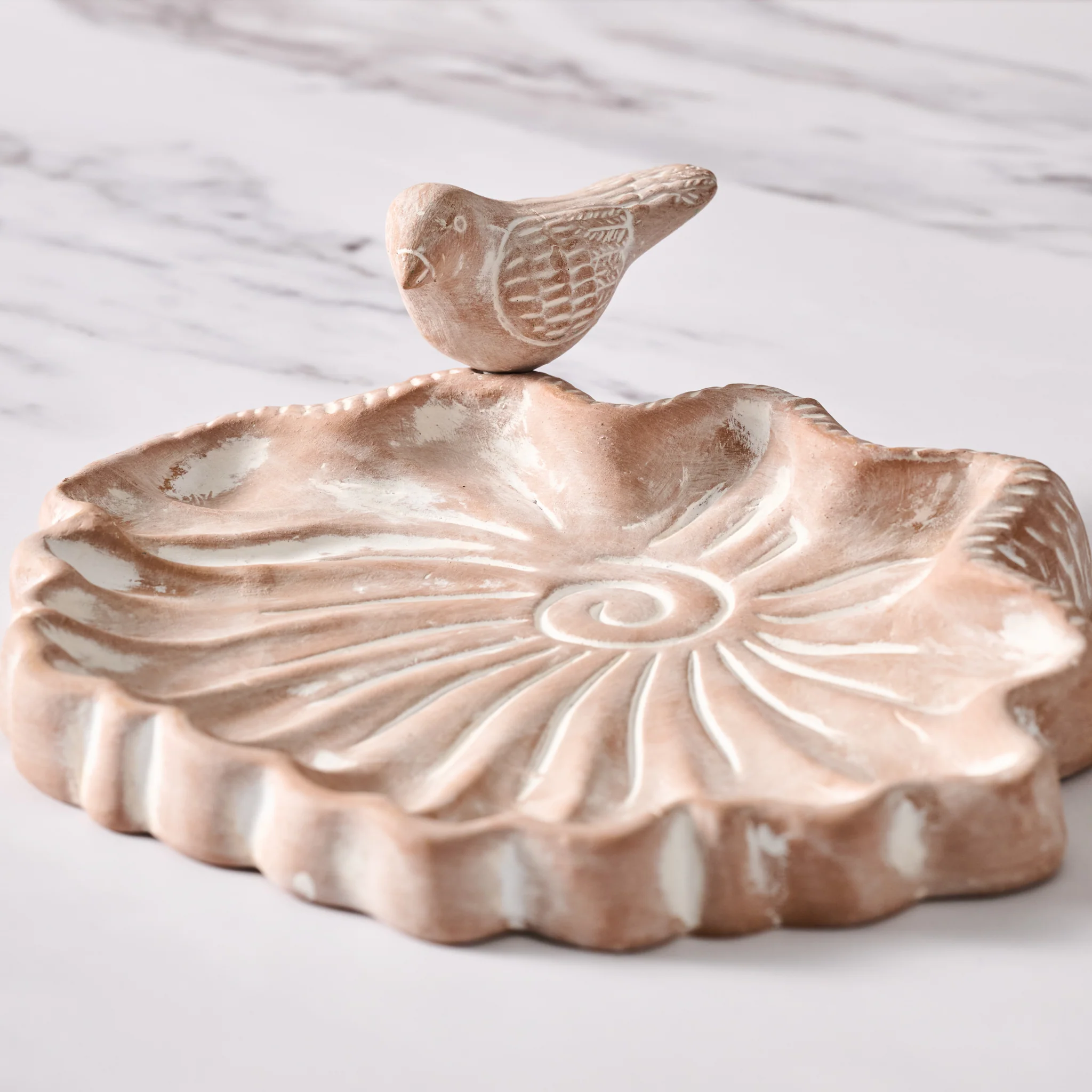 Palaka Lotus Clay Bird Feeder - Image 3