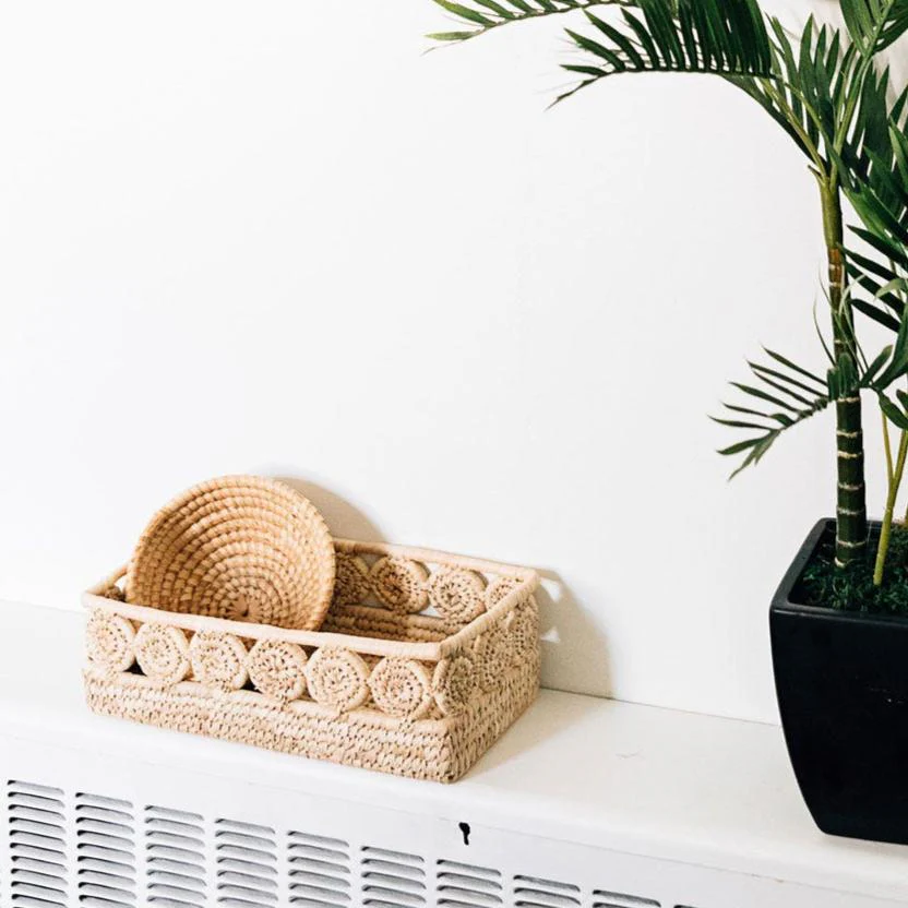 Palm Medallion Bread Basket - Image 3