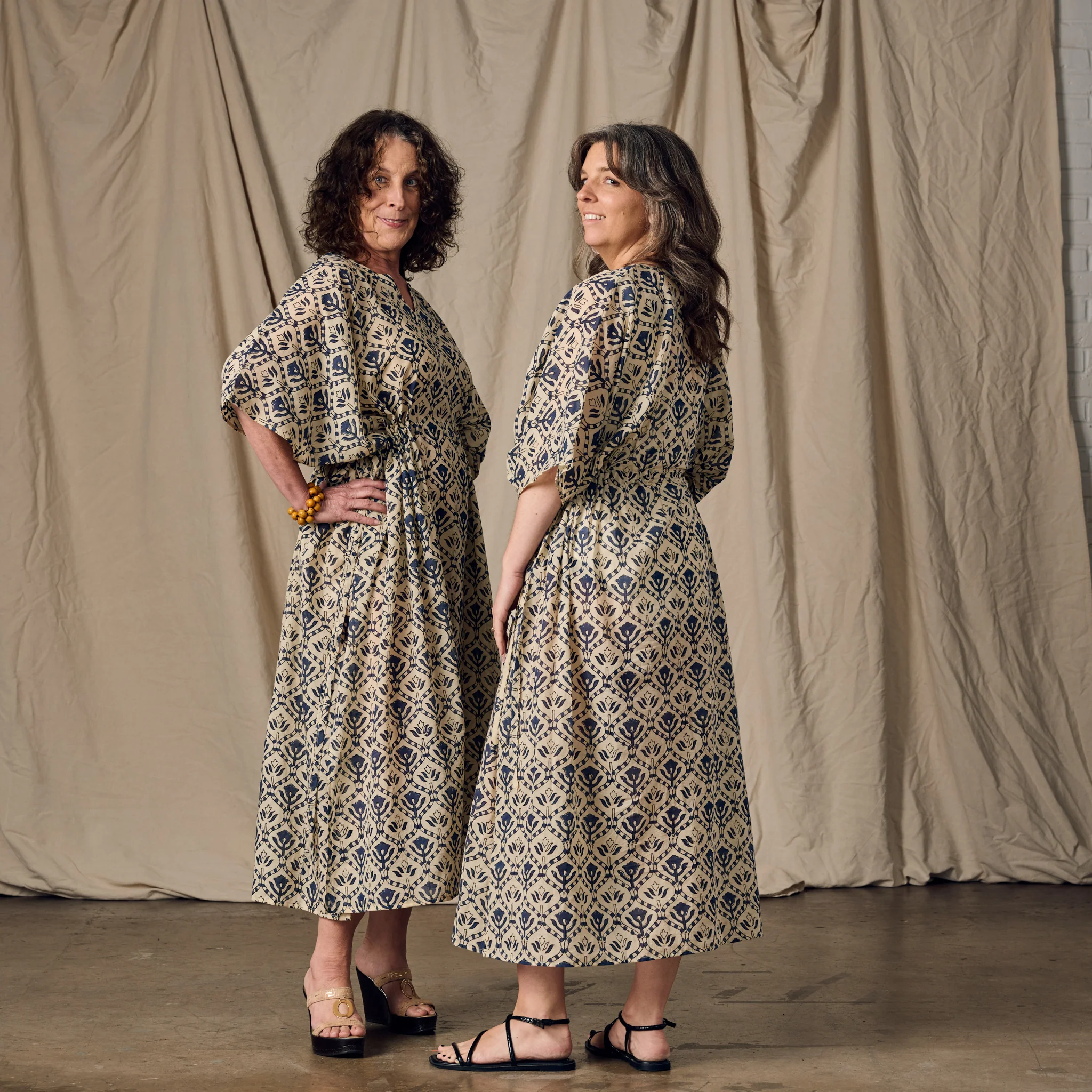 Panna Full Length Block Print Kaftan - Image 2