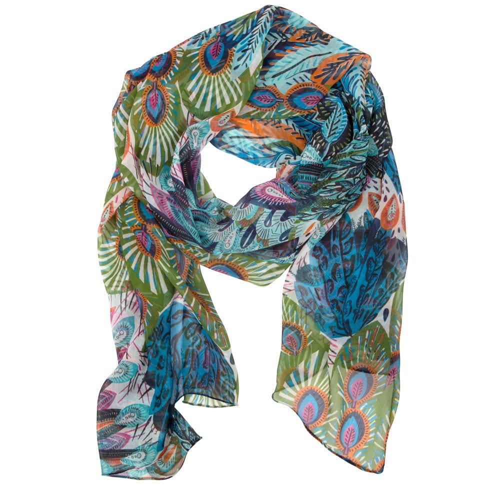 Peacock Pattern Scarf - Image 5