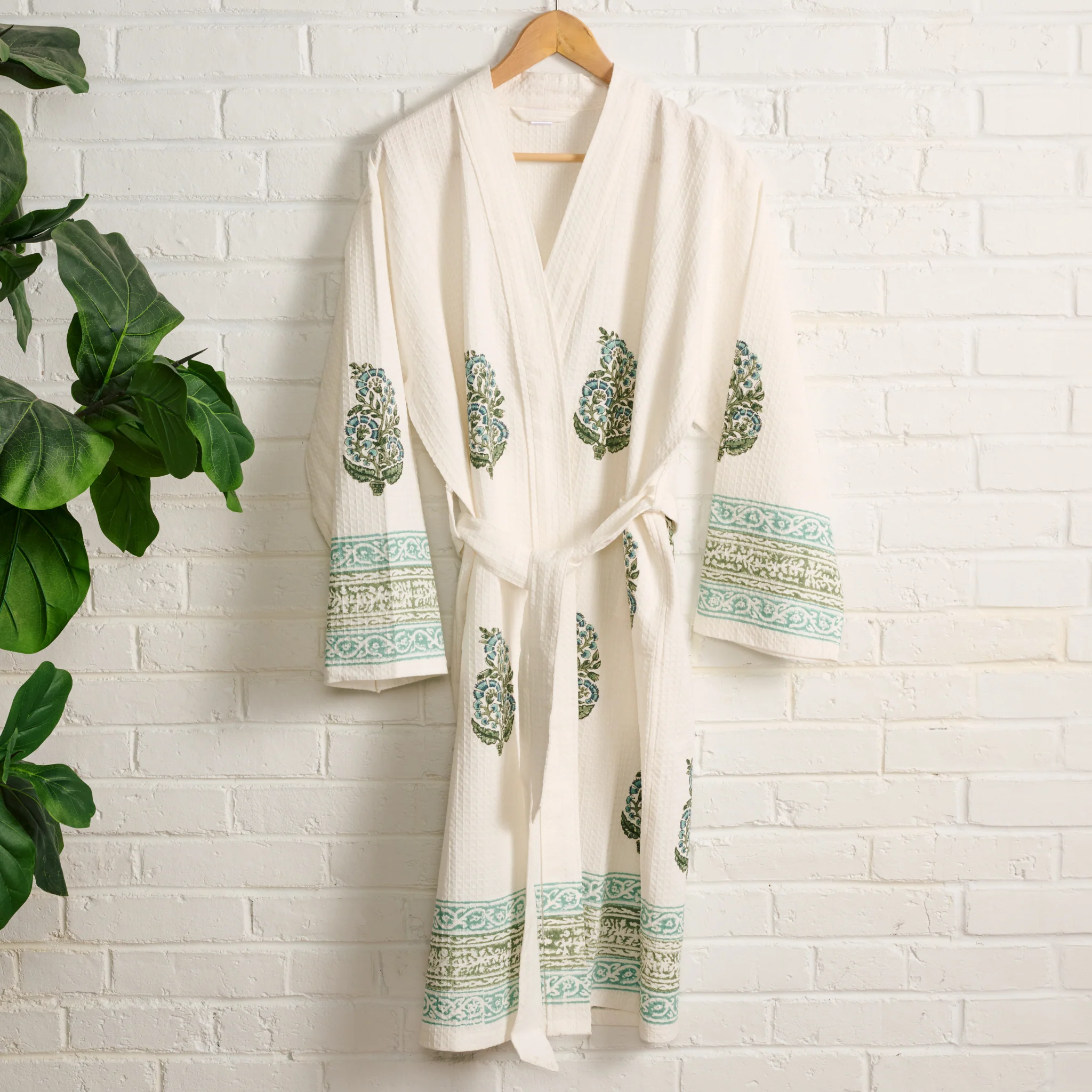 Pera Blockprint Cotton Robe - Image 2