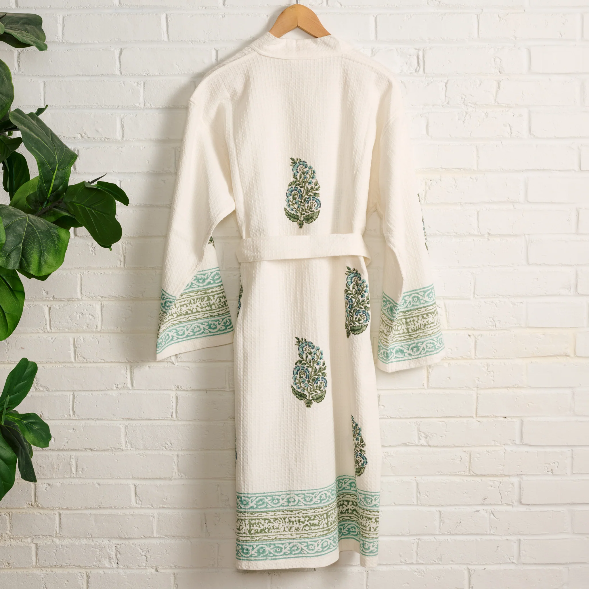 Pera Blockprint Cotton Robe - Image 3