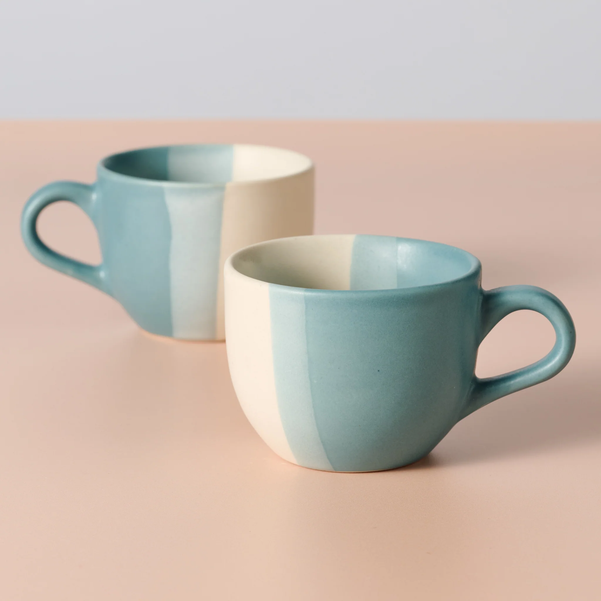 Pheeka Striped Tea Cups - Set of 2 Blue - Image 2