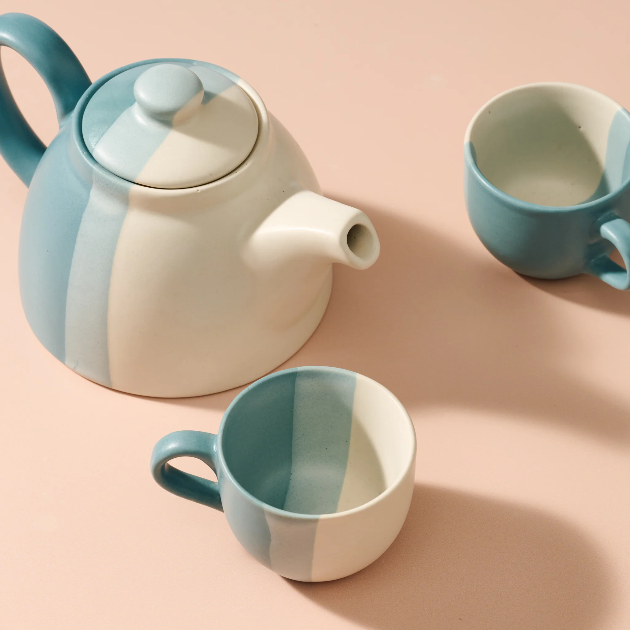 Pheeka Striped Teapot - Blue - Image 2
