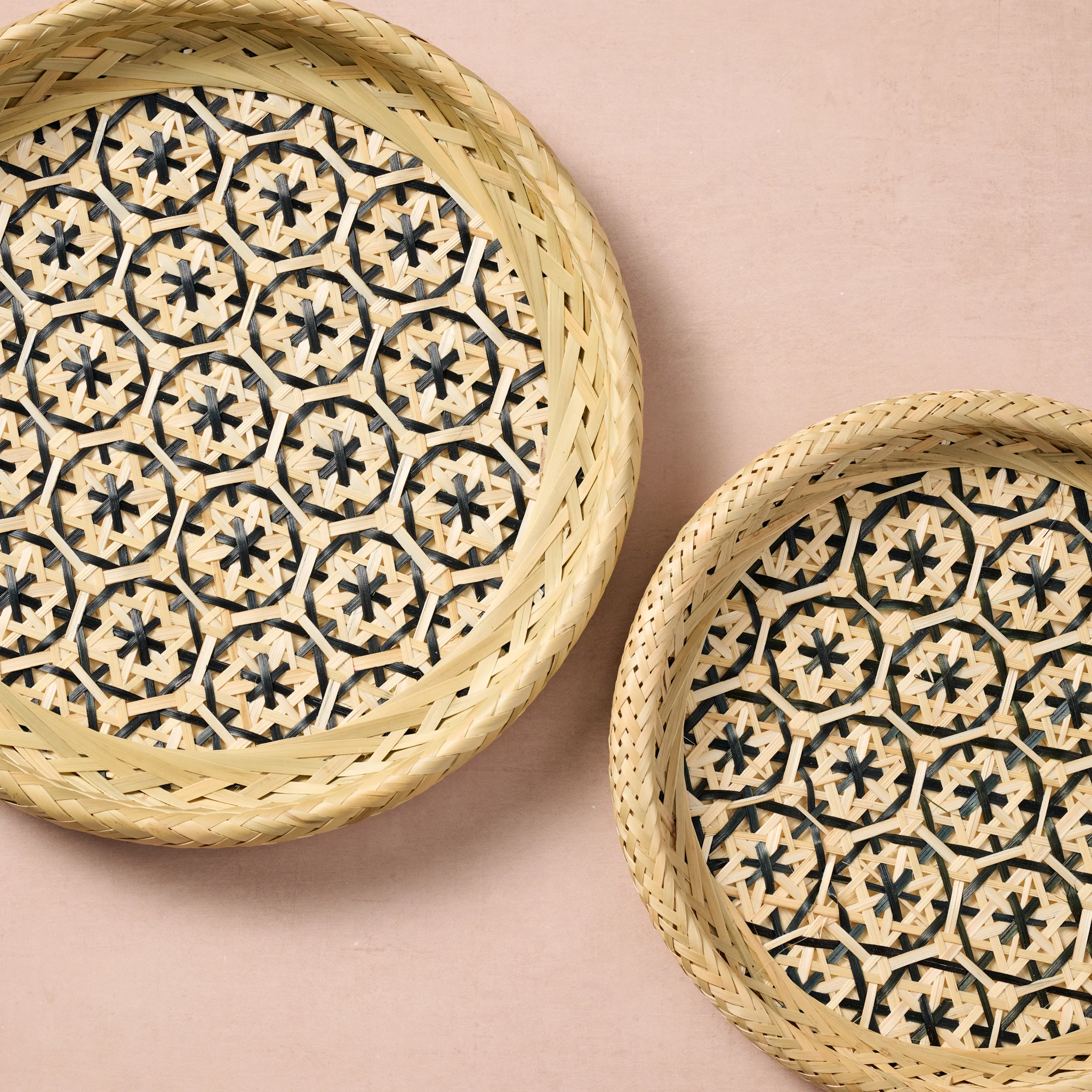 Phu An Bamboo Basket with Black - 10.5 - Image 4