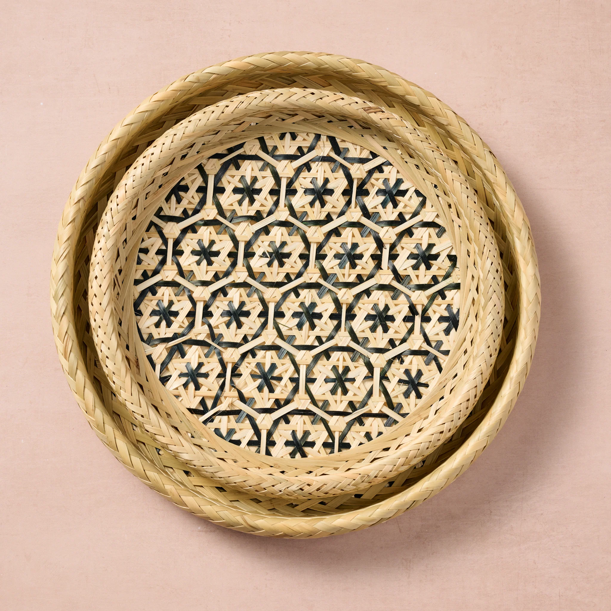 Phu An Bamboo Basket with Black -13.5 - Image 4