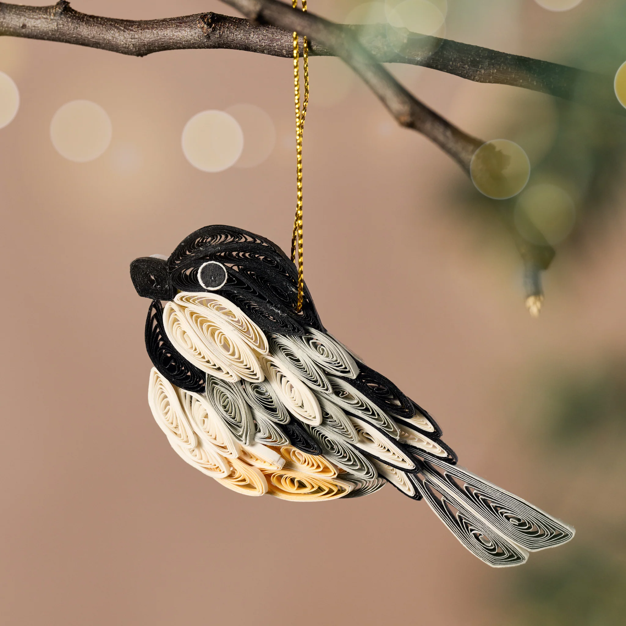 Quill Chickadee Ornament