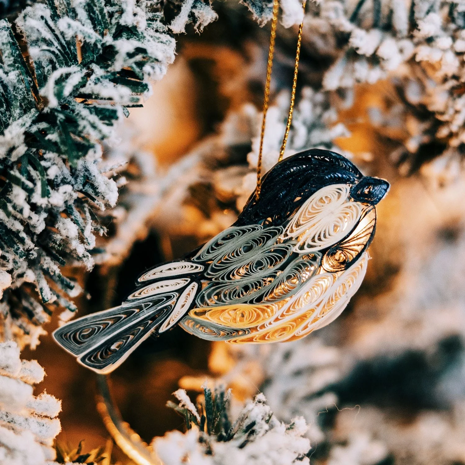 Quill Chickadee Ornament - Image 2