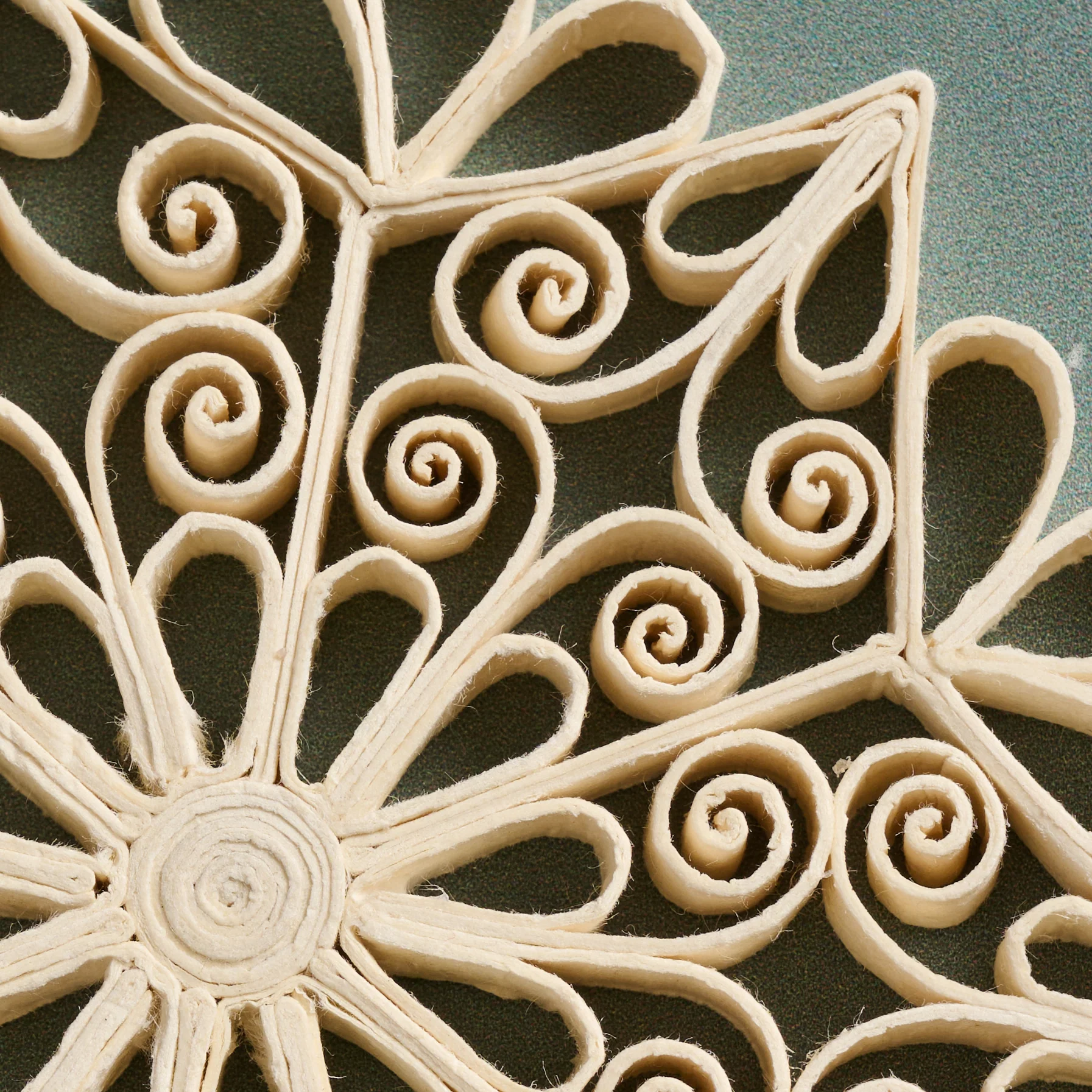 Quilled Cream Snowflake Ornament - Image 4