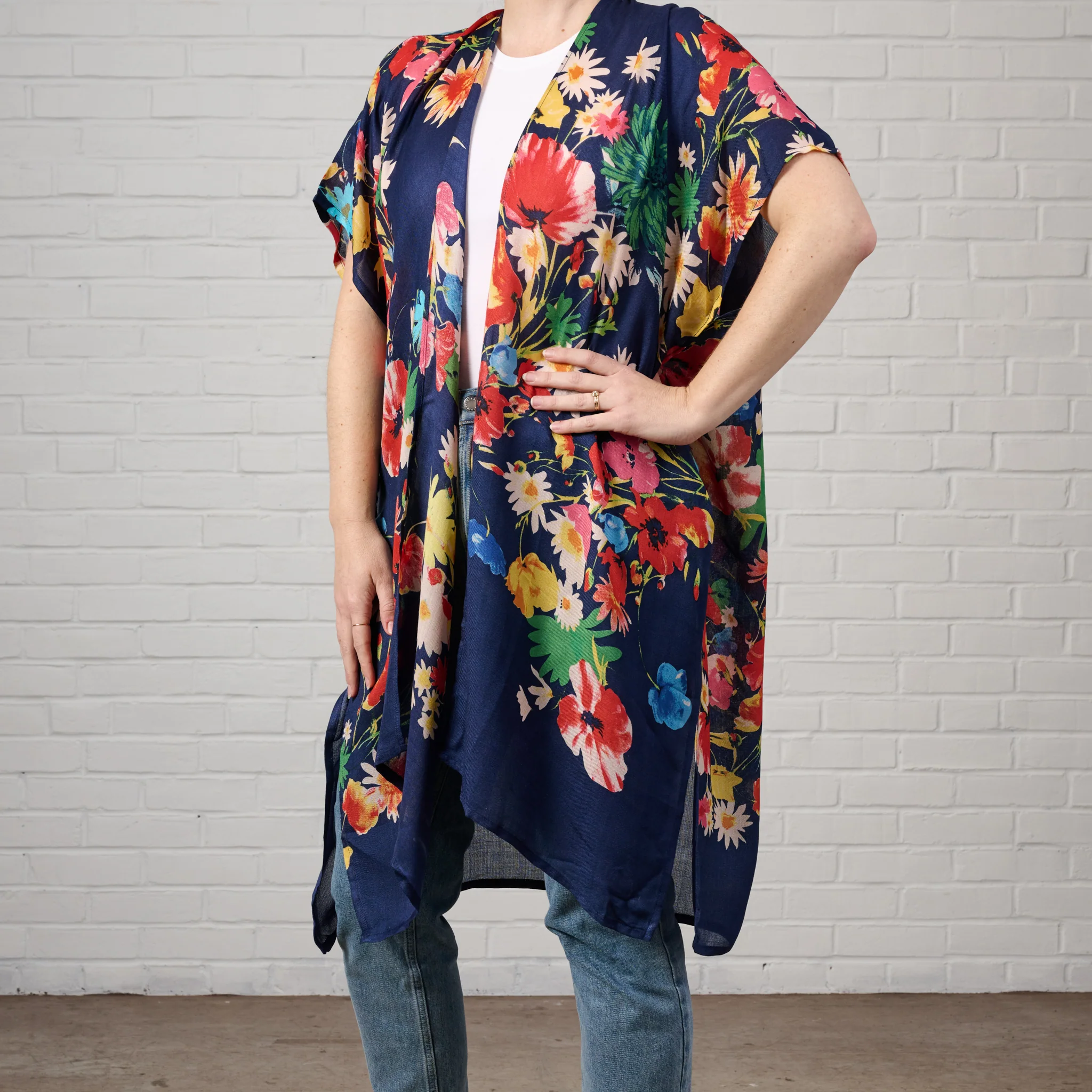 Raseela Blue Floral Modal Topper - Image 3