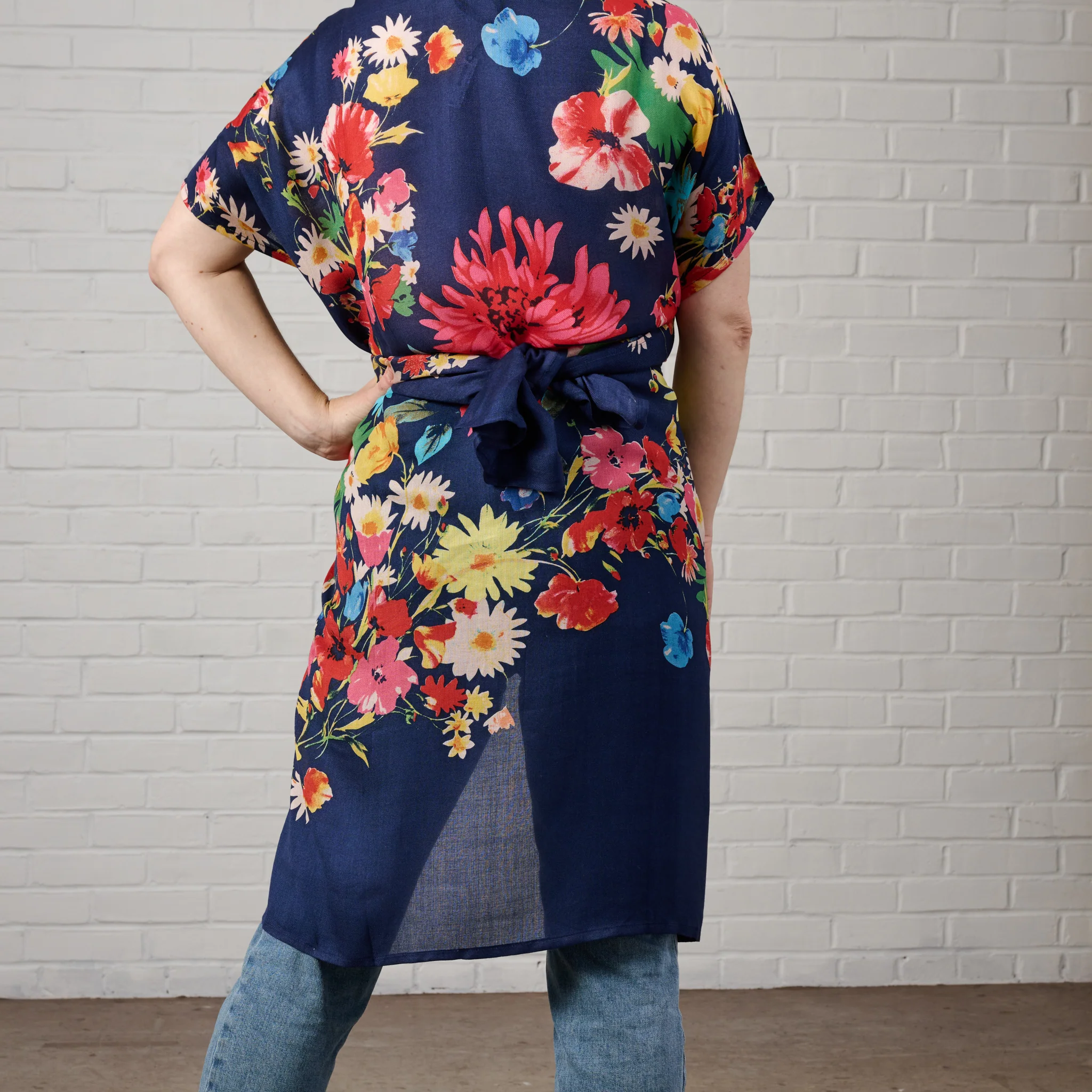 Raseela Blue Floral Modal Topper - Image 6