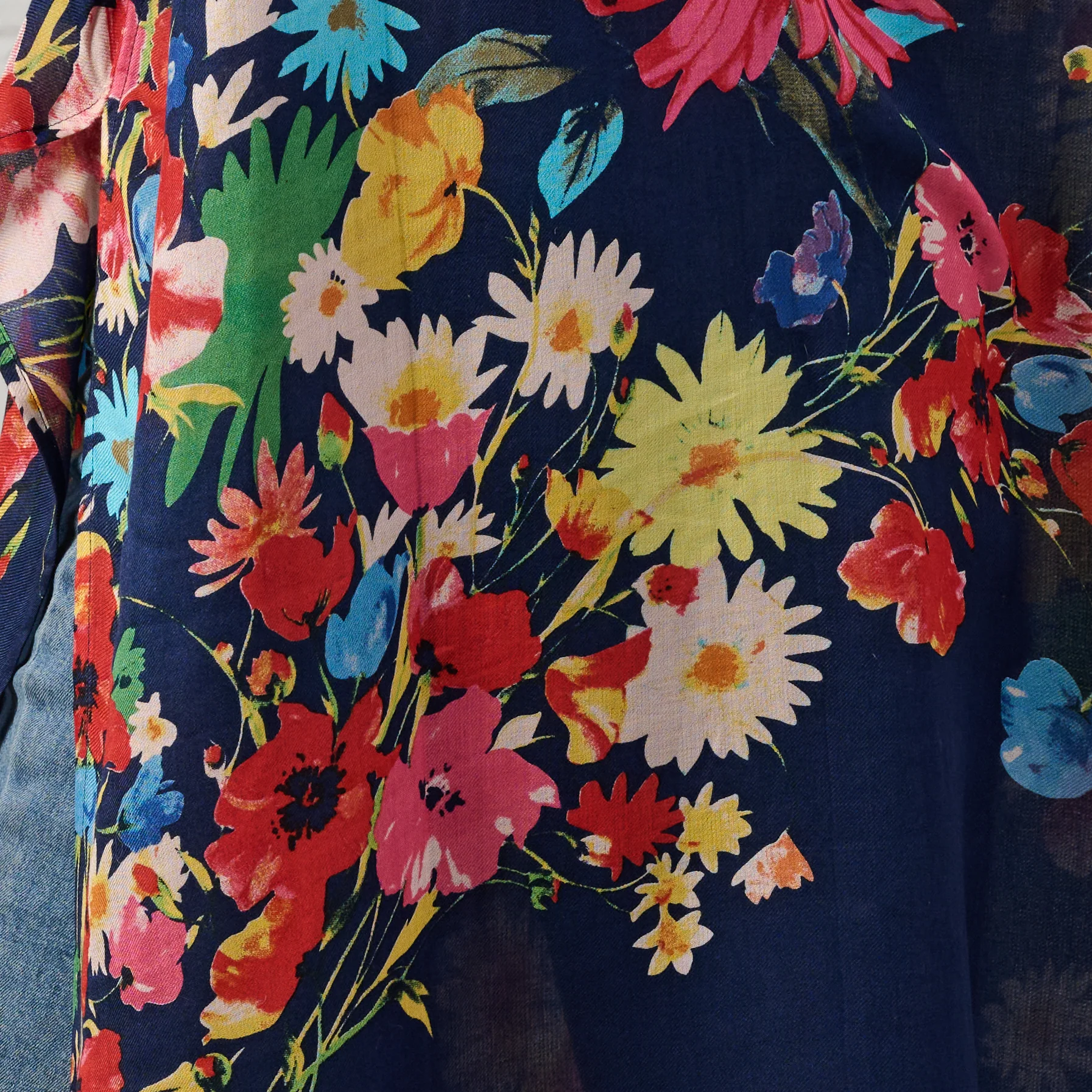 Raseela Blue Floral Modal Topper - Image 8