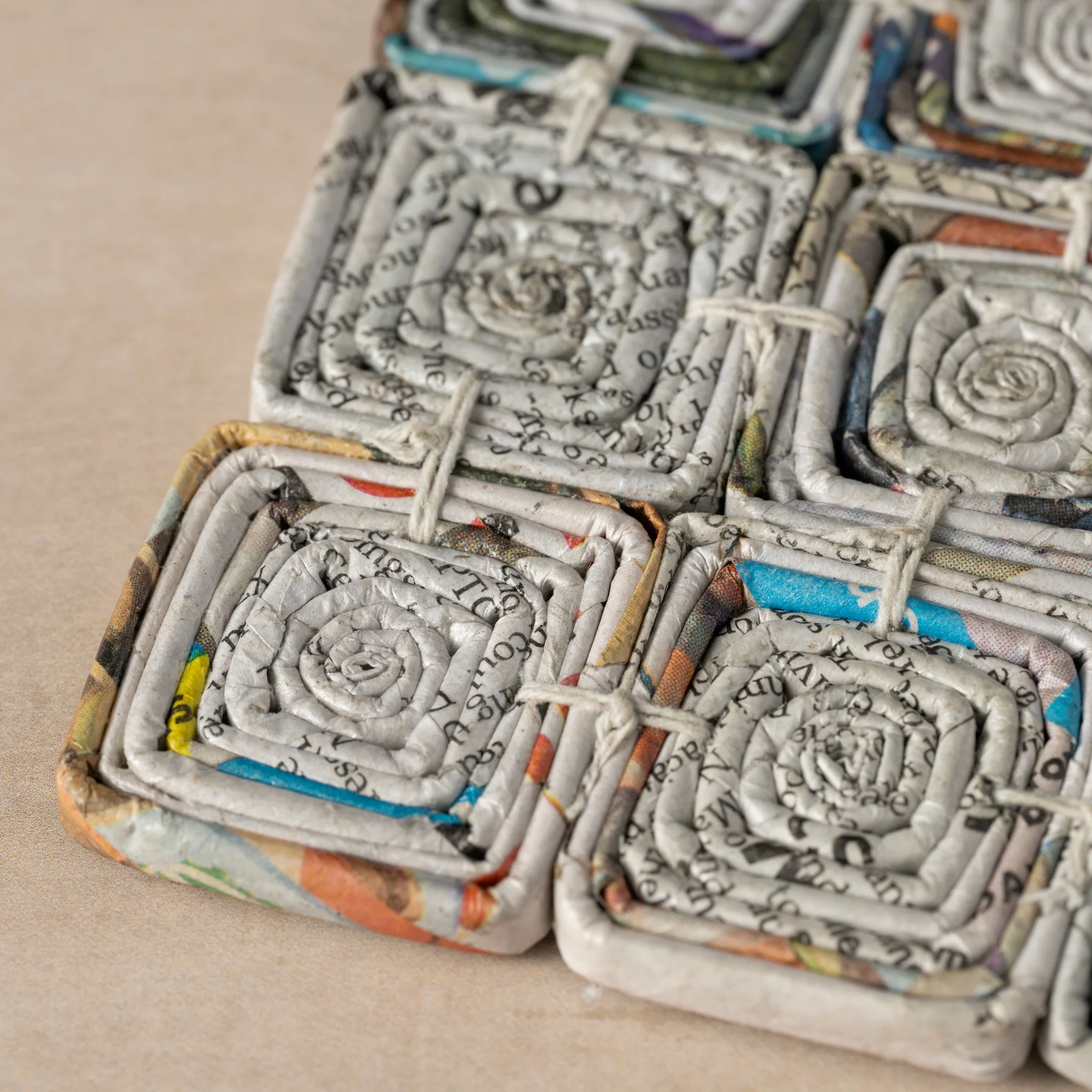 Read All About It Recycled Newspaper Trivet - Image 3