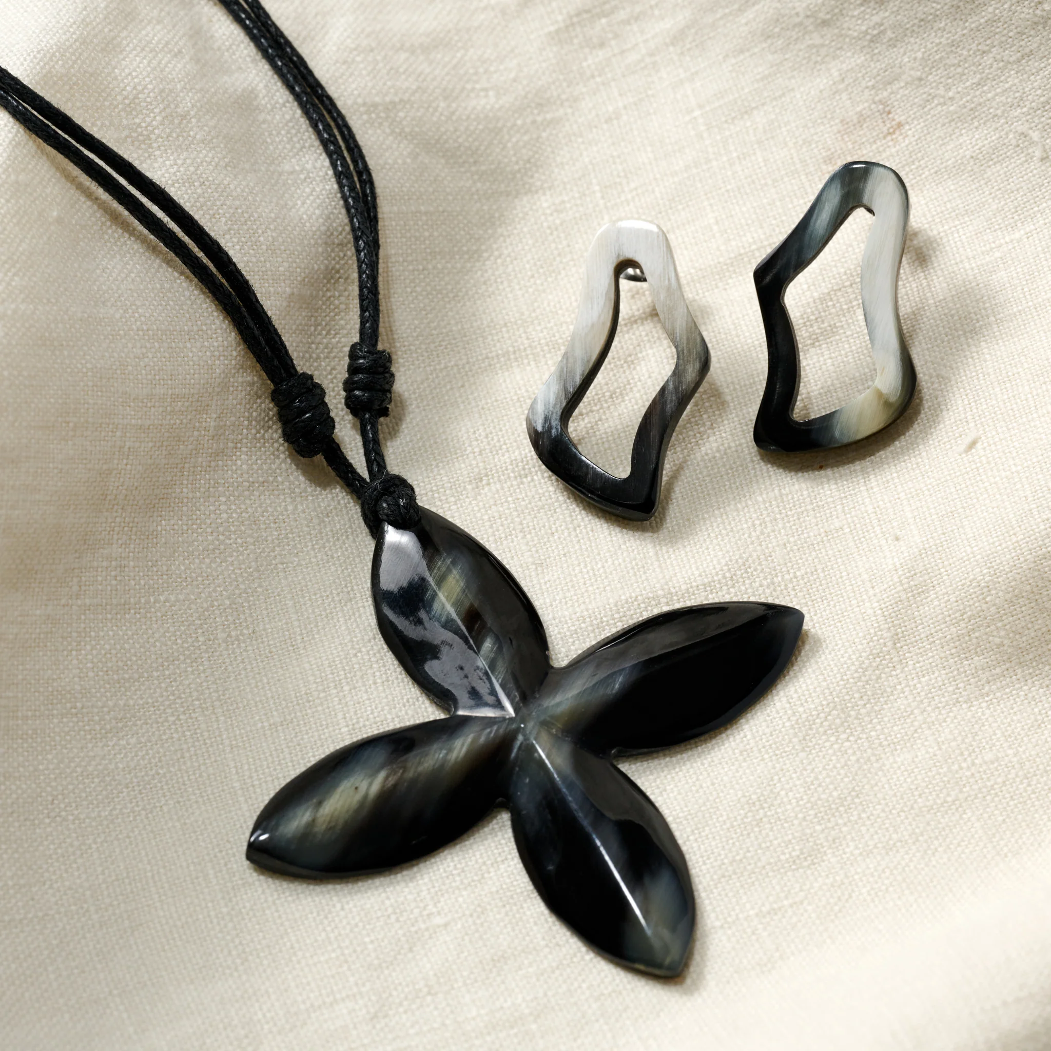Reclaimed Horn Cross Pendant - Image 4