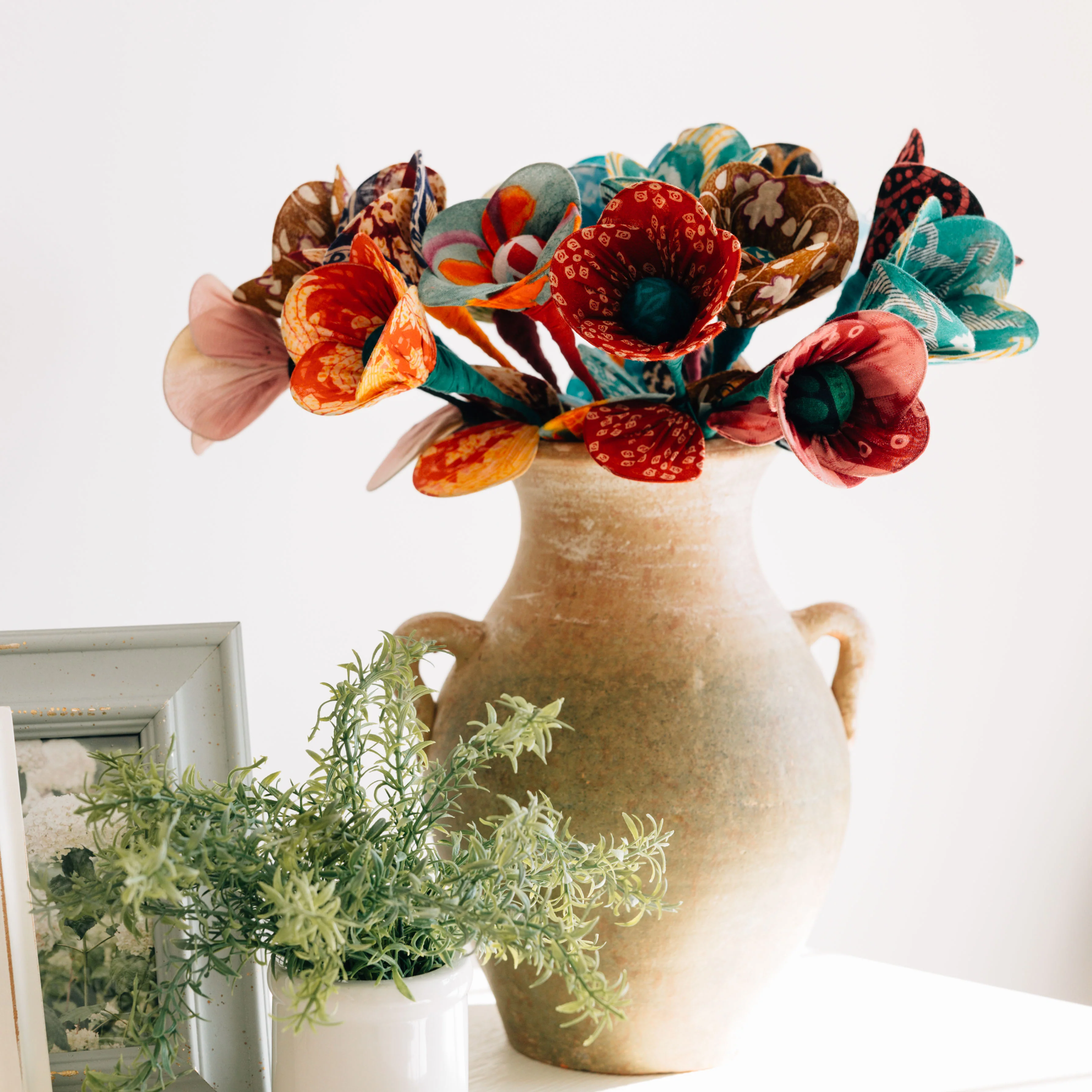 Recycled Sari Flower - Image 4