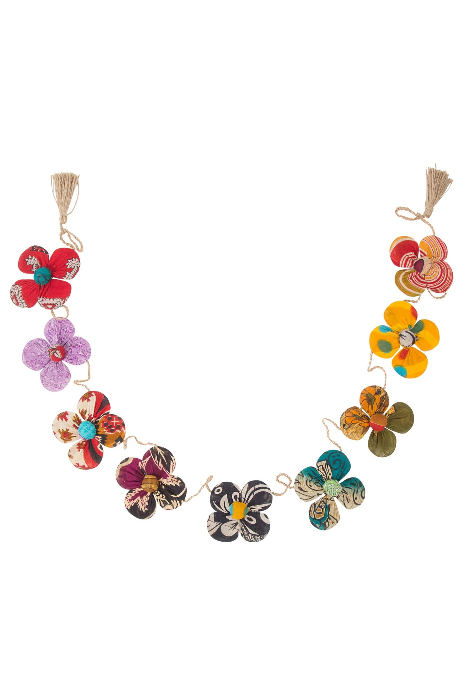 Recycled Sari Flower Garland - Image 3
