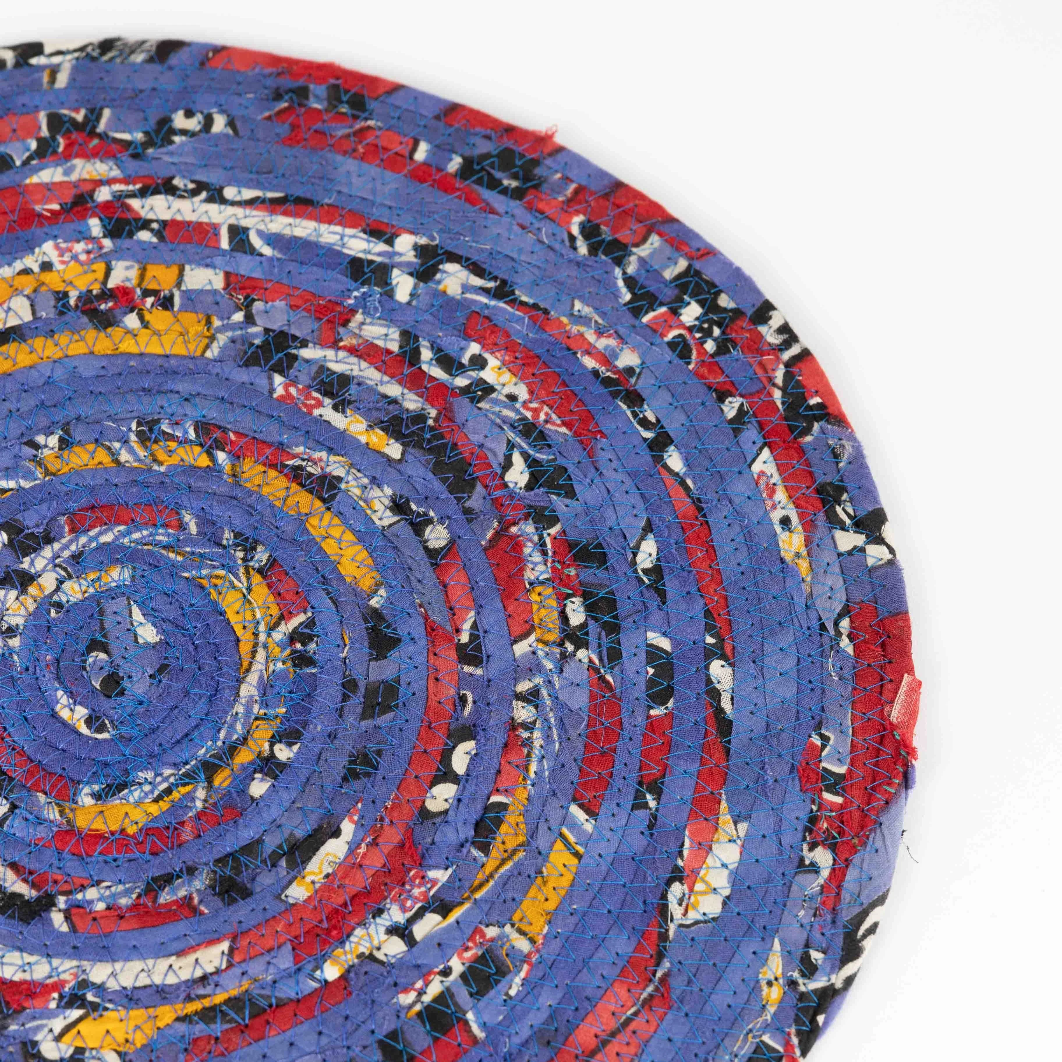 Recycled Sari Round Placemat - Image 5