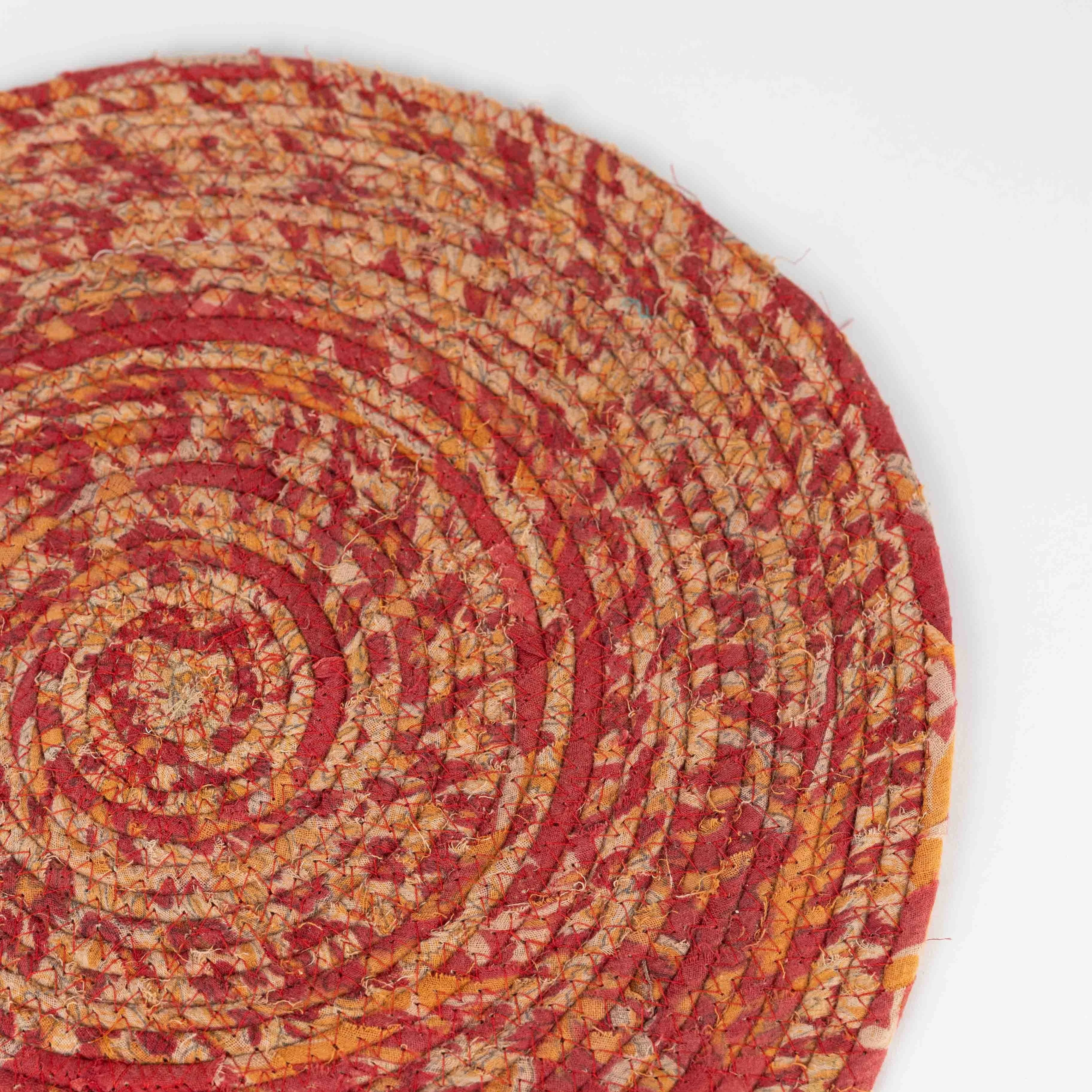 Recycled Sari Round Placemat - Image 6