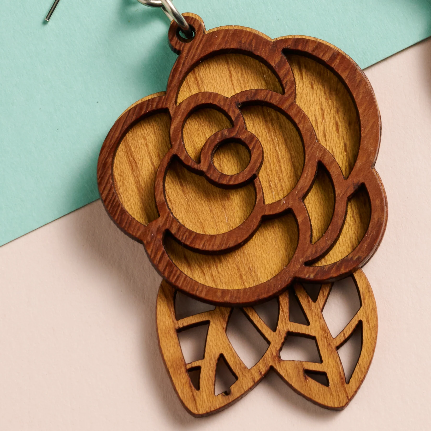 Rosas Langka Wood Earrings - Image 4