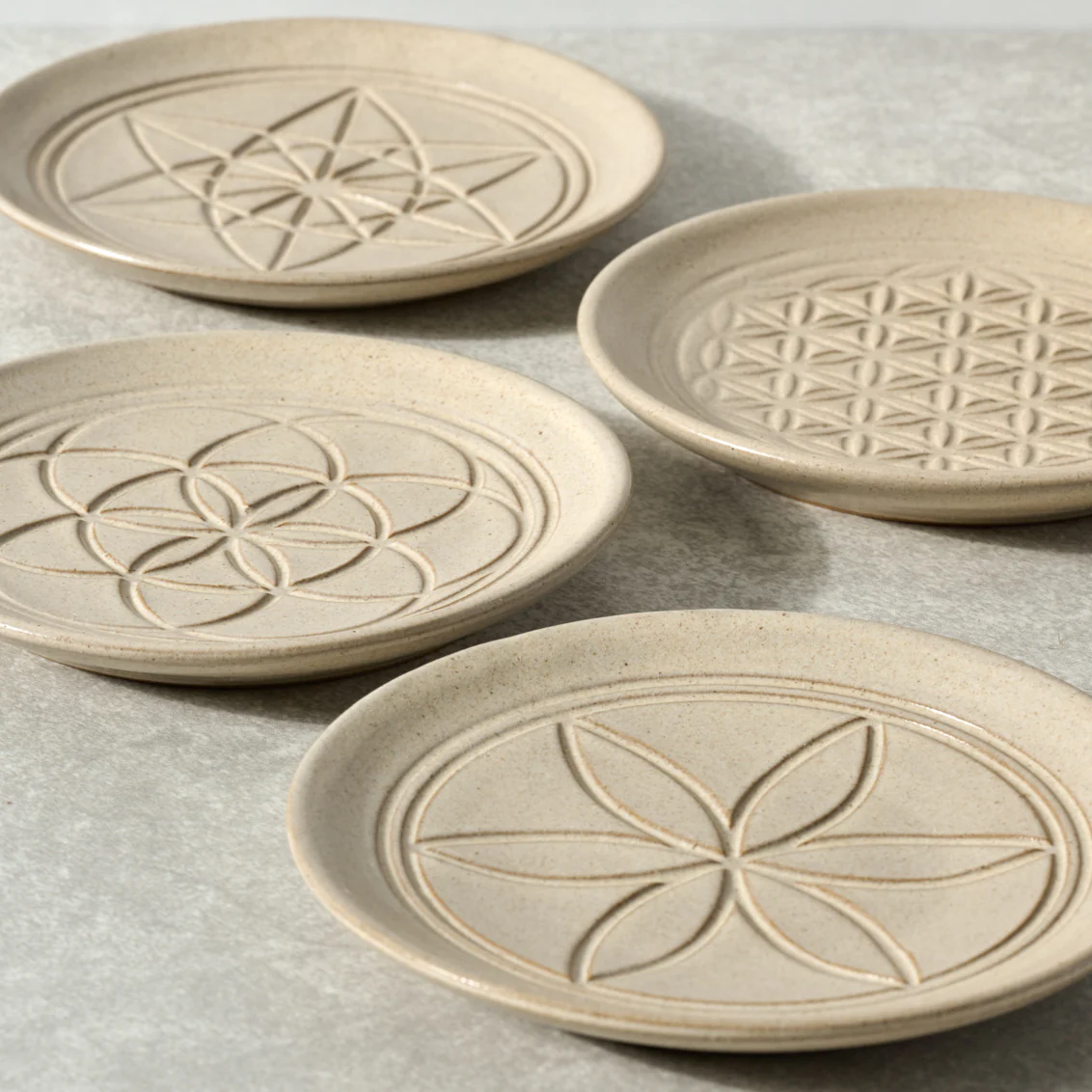 Sacred Geometry Appetizer Plates - Set of 4 - Image 3