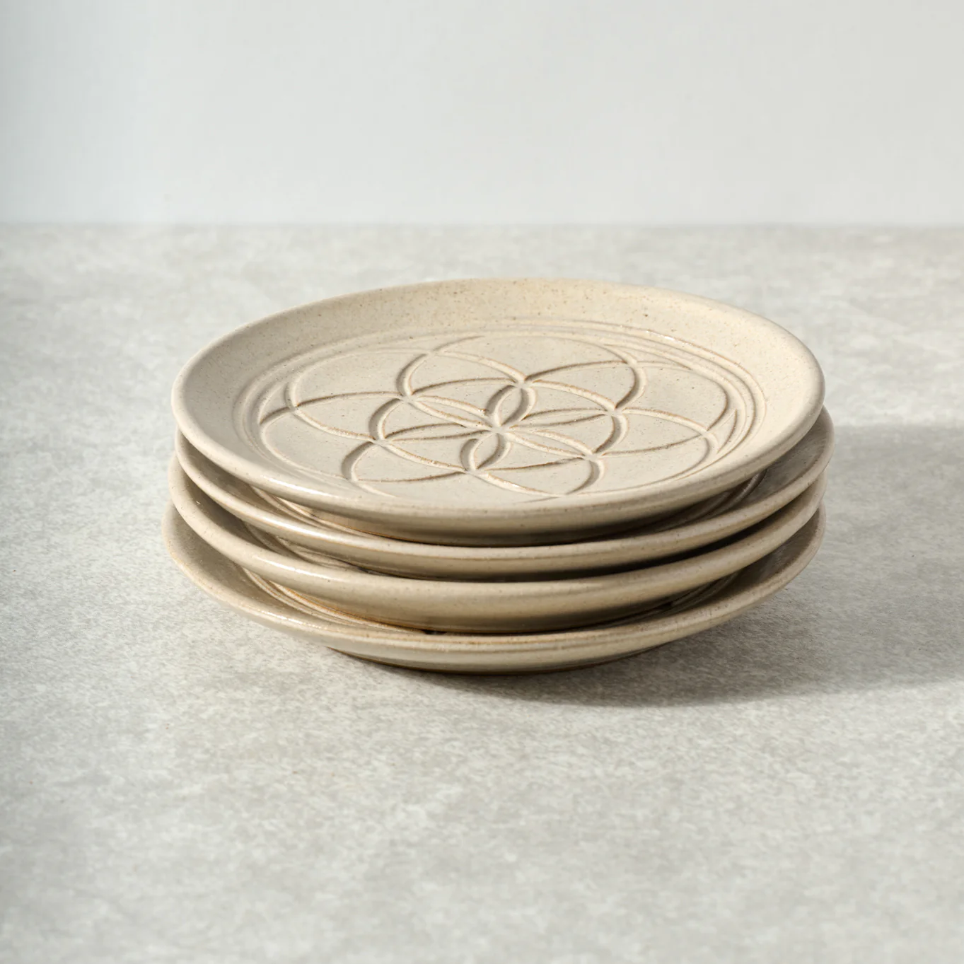 Sacred Geometry Appetizer Plates - Set of 4 - Image 4