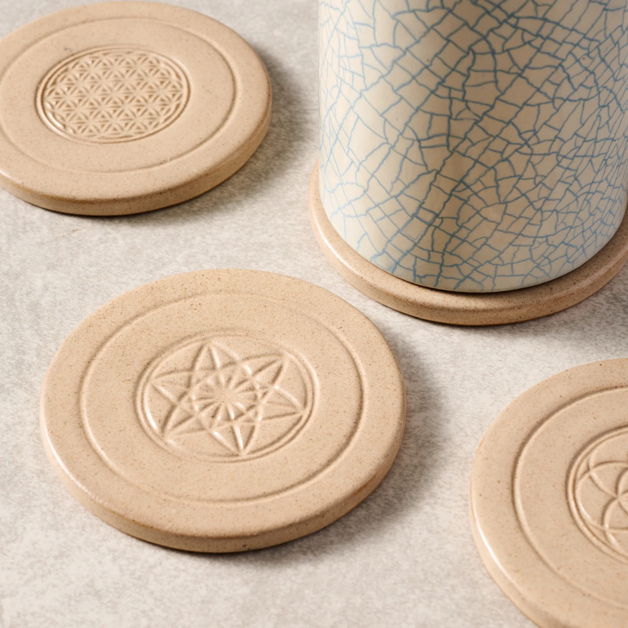 Sacred Geometry Ceramic Coasters - Image 3