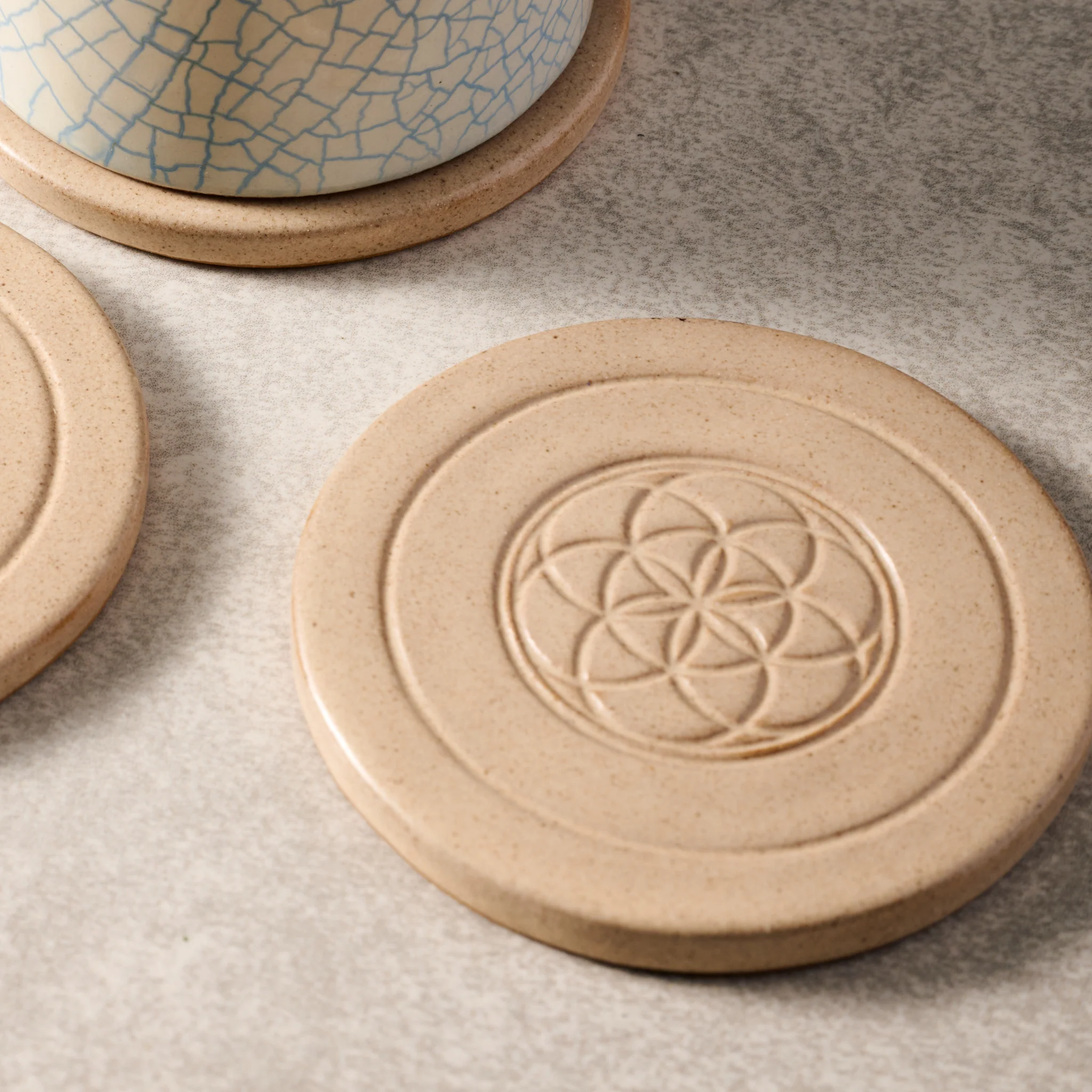 Sacred Geometry Ceramic Coasters - Image 4