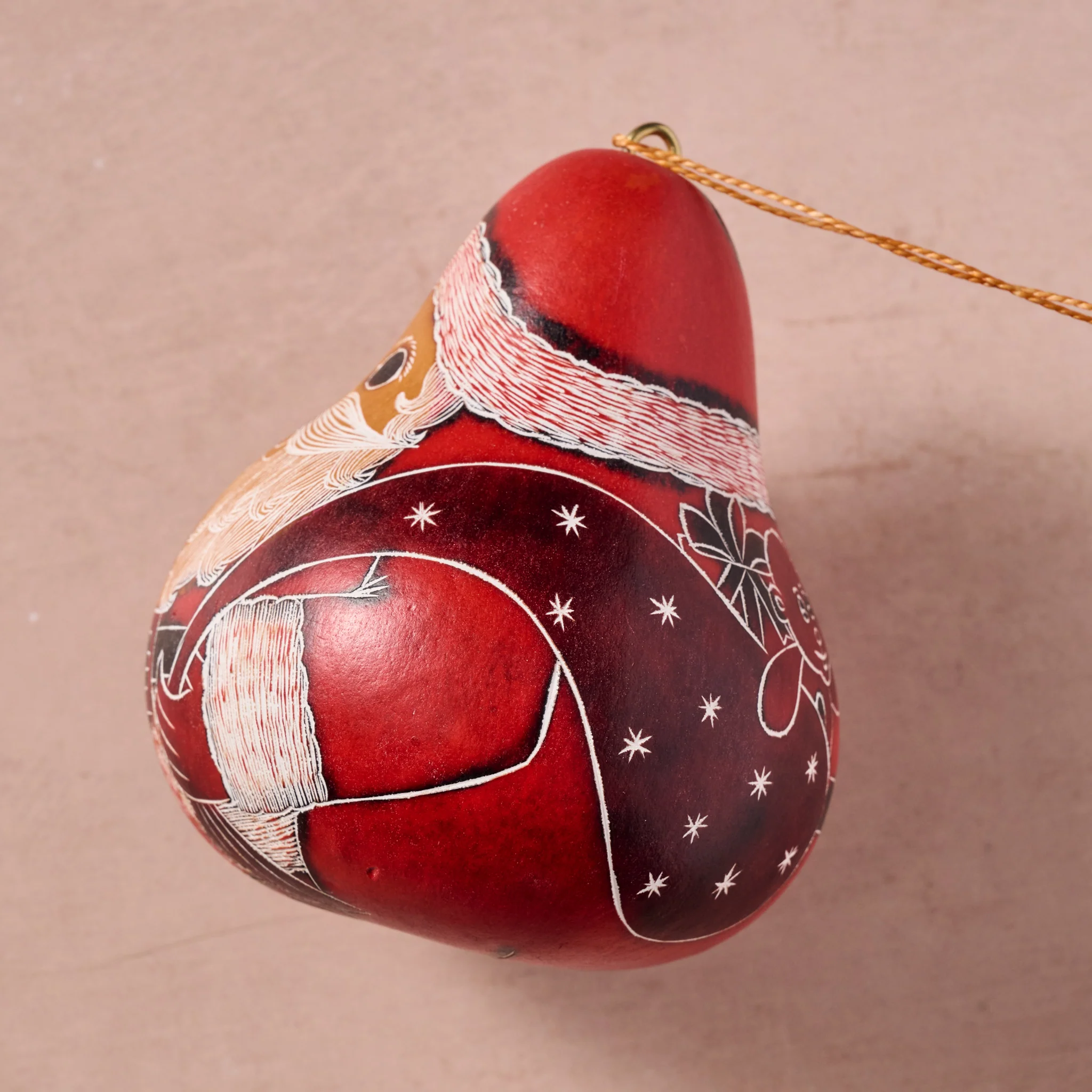 Santa Gourd Ornament - Image 3