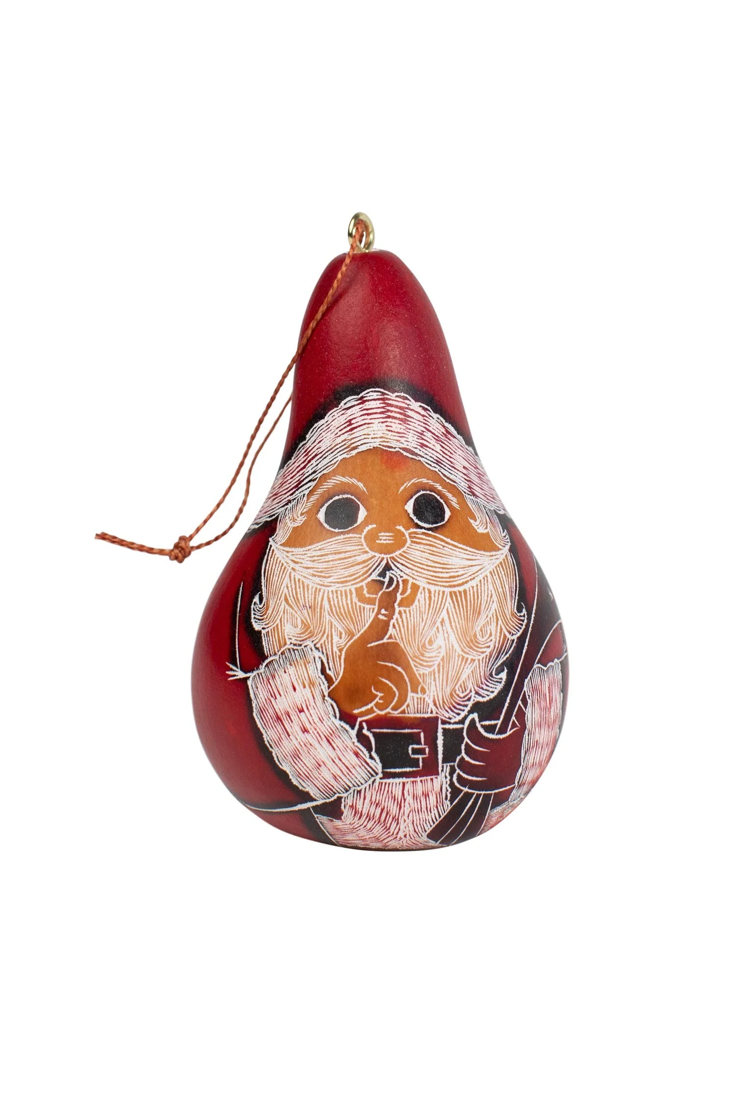 Santa Gourd Ornament - Image 7