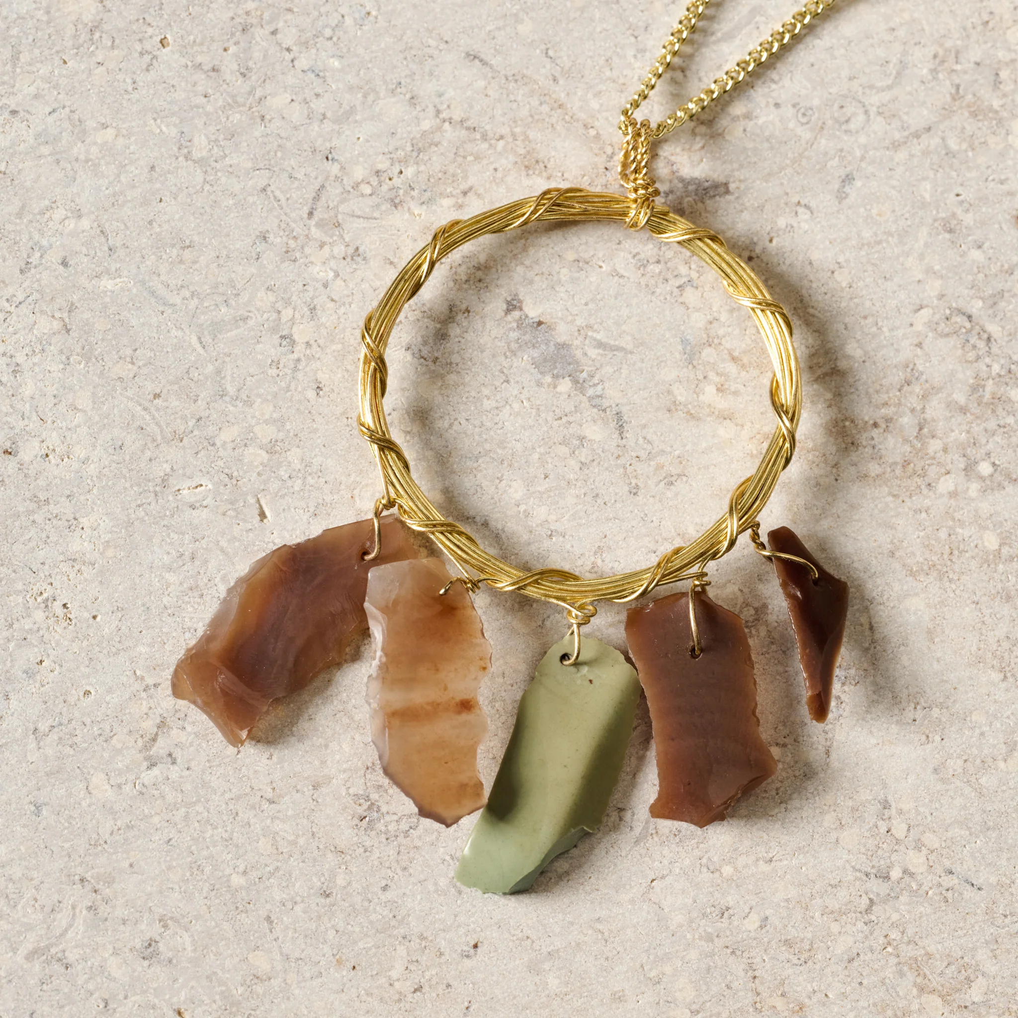 Saroja Brass Pendant Necklace - Image 2