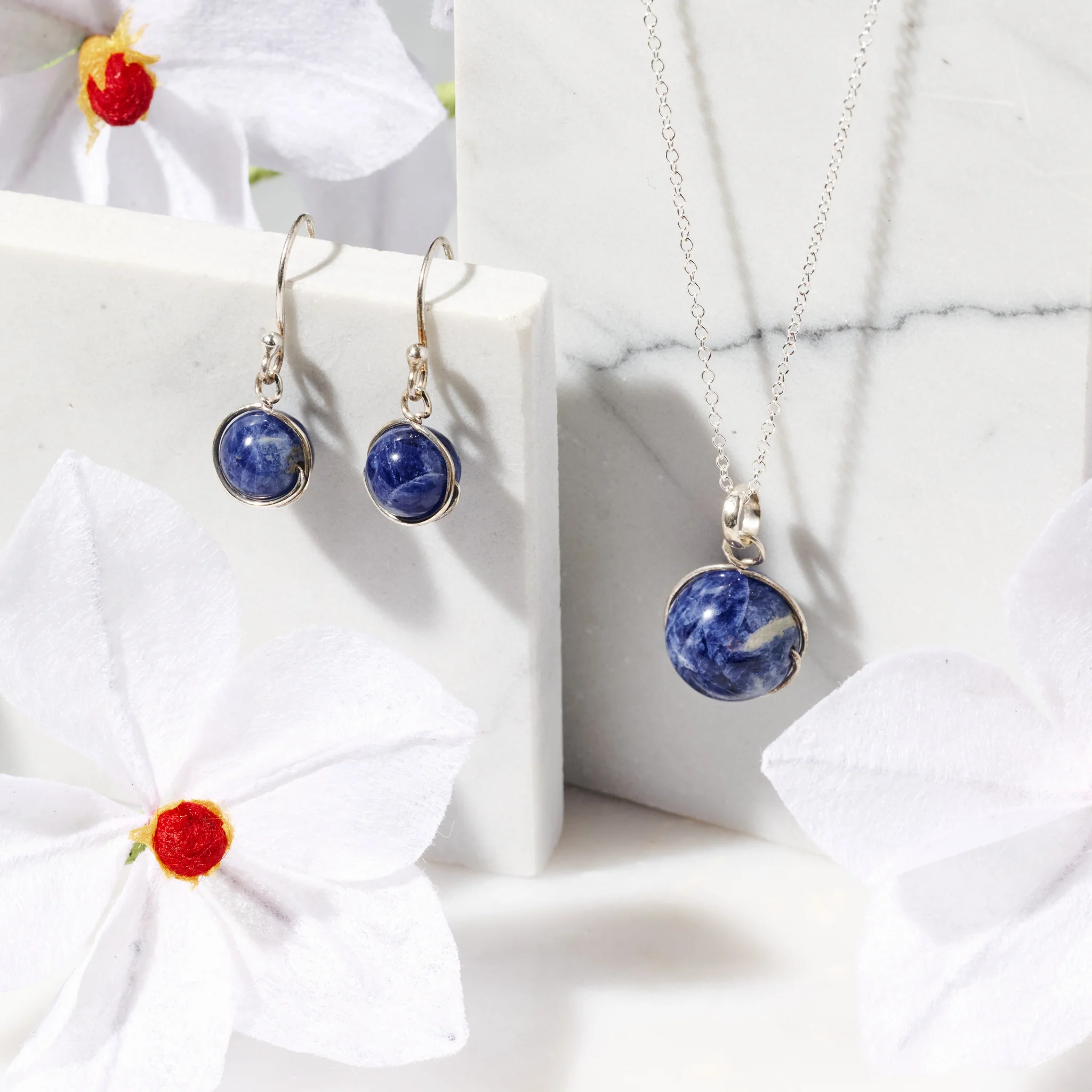 Khasi Kay Sterling Silver Sodalite Necklace - Image 4